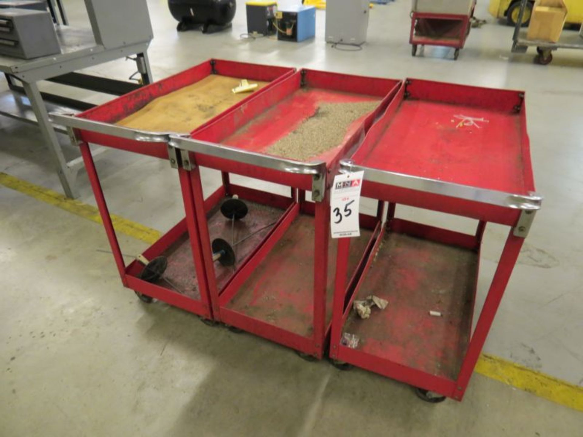 (3) Rolling Carts - Image 3 of 3