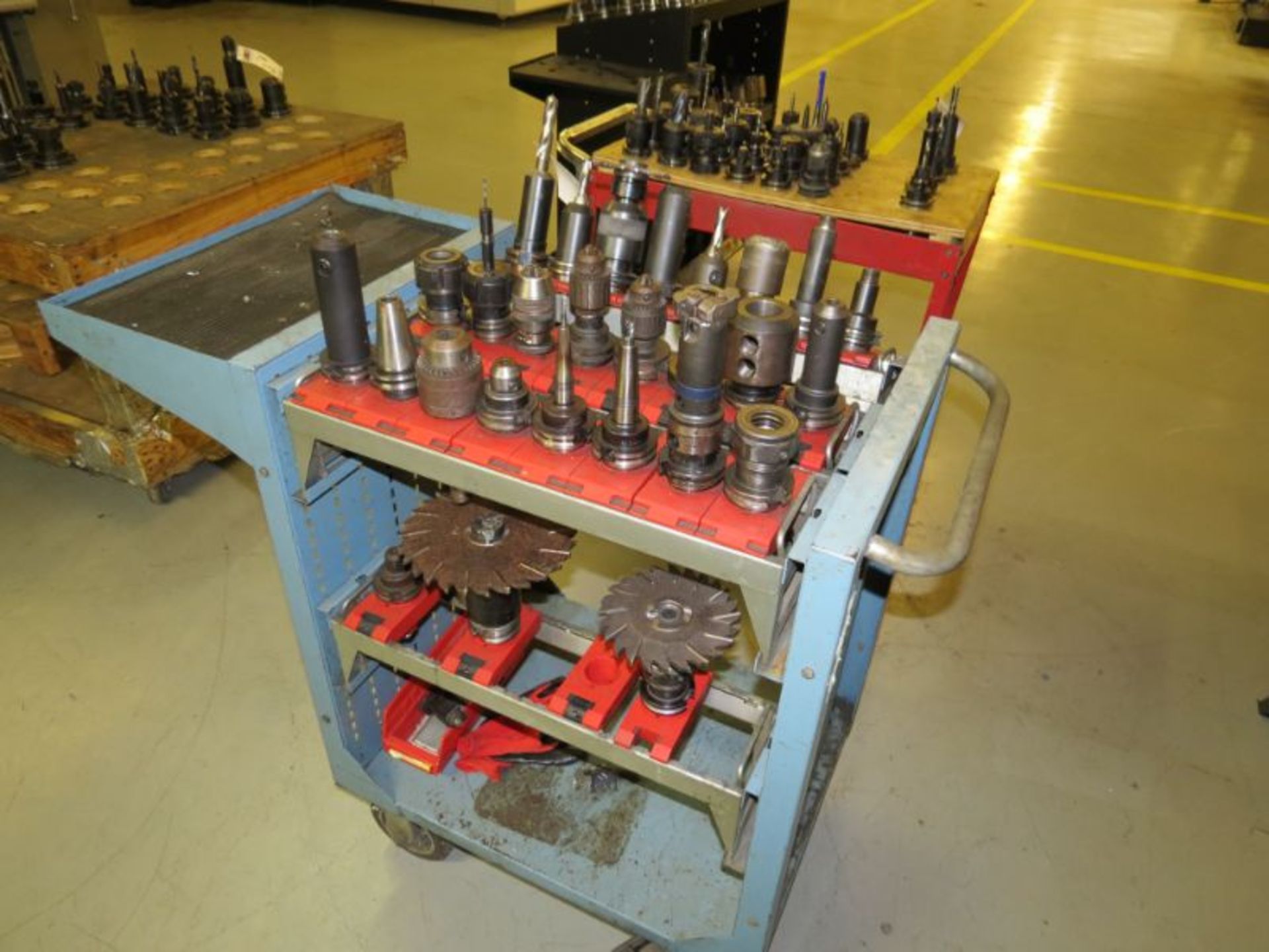 Assorted Cat 40 Tool holders w/ lista tool cart, for DMG Deckel Maho DMC 104V & Mazak VTC200B - Image 3 of 5