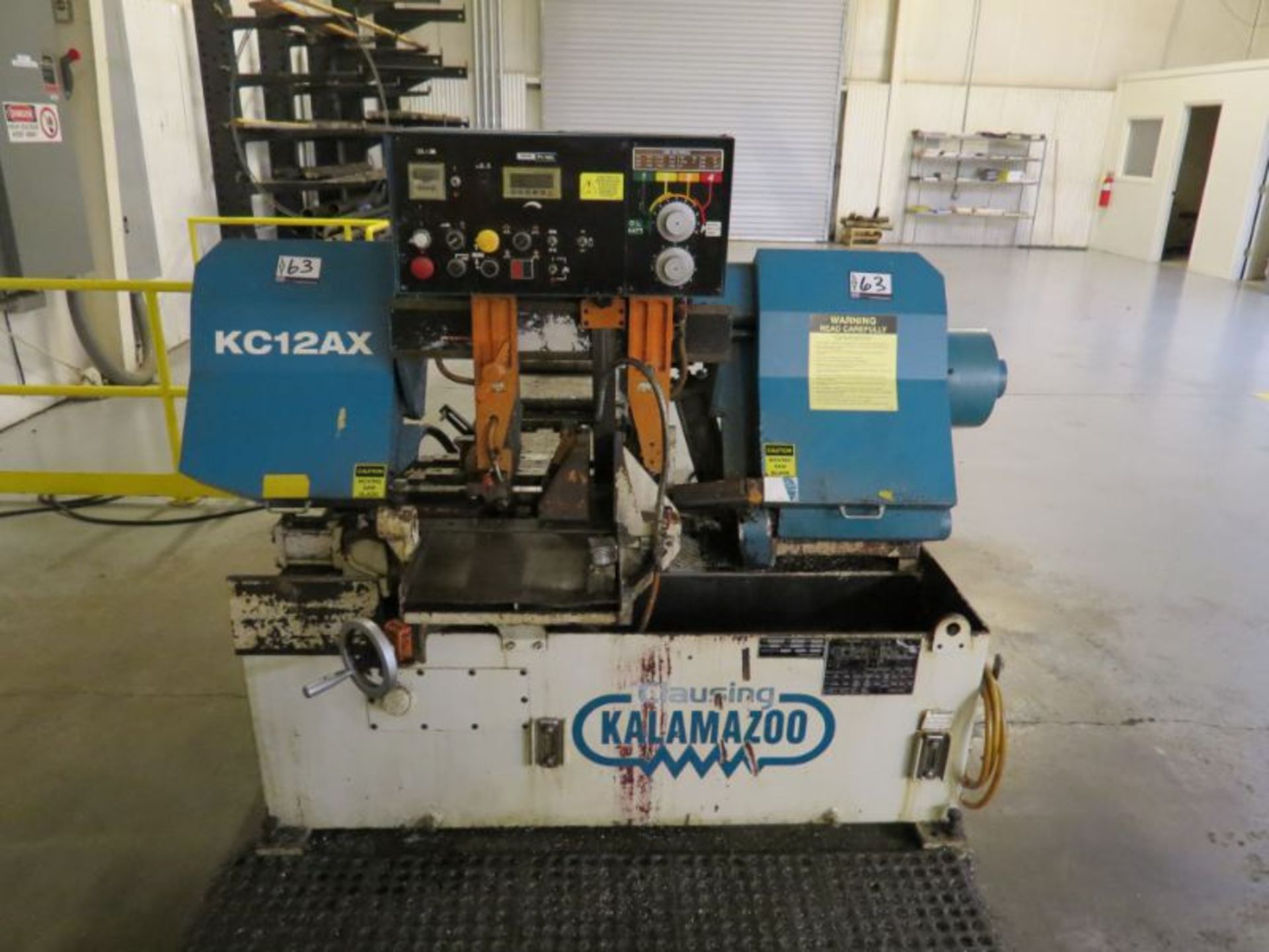 Clausing Kalamzoo KC12AX, 12" Automatic Horizontal Band Saw, with Infeed Roller Table, 5 HP, s/n - Image 3 of 6