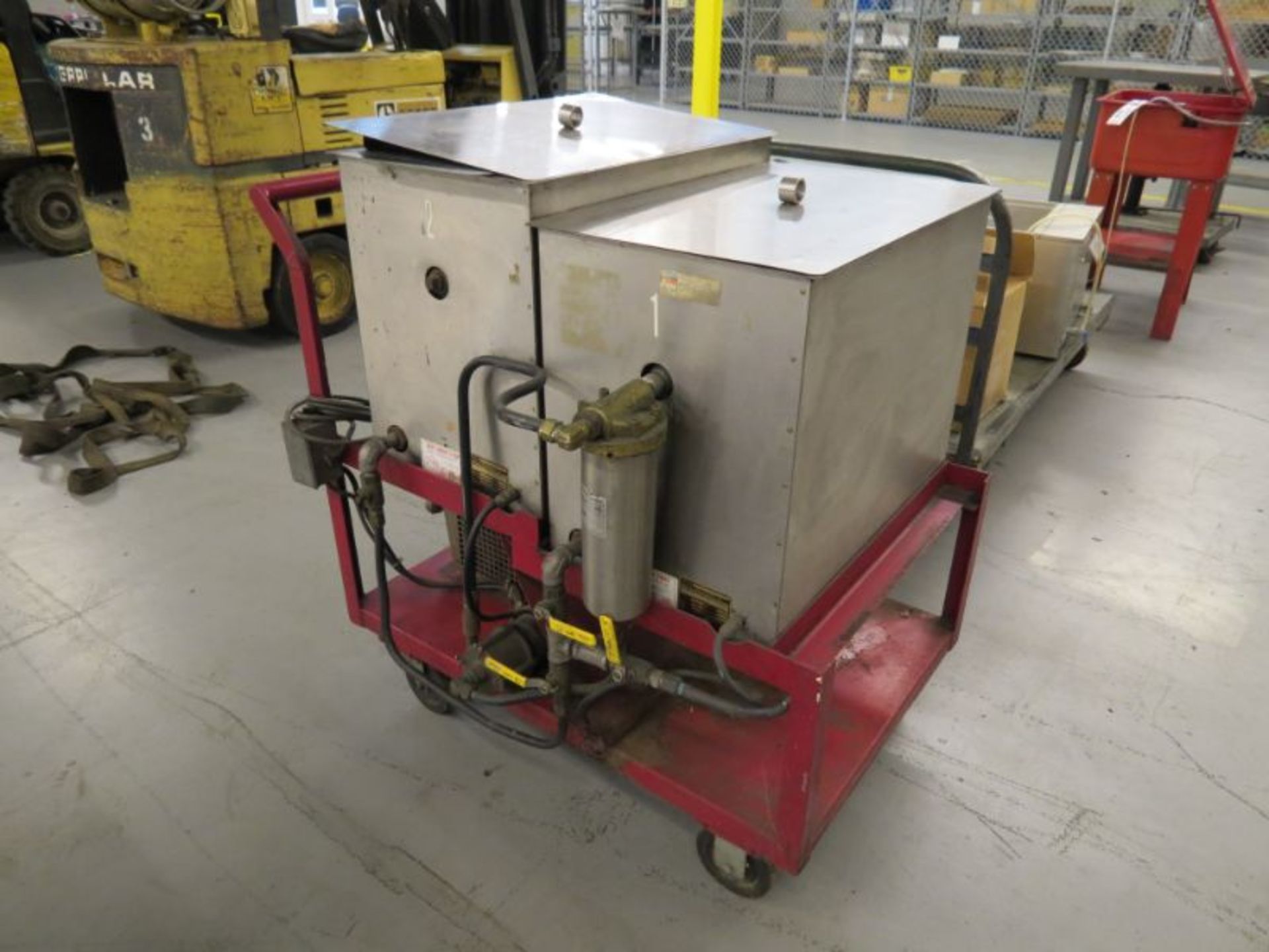 (2) Sonix IV HTU-15 Ultrasonic Cleaners *On Rolling Cart* - Image 2 of 4