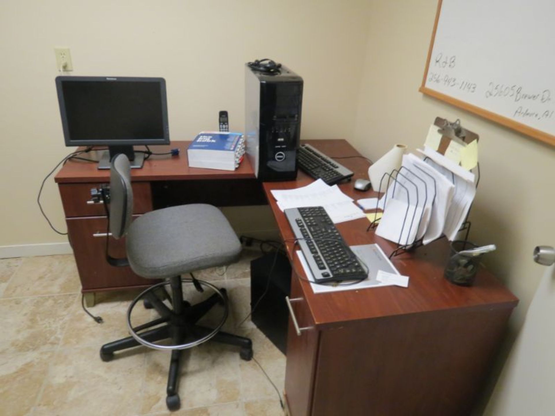 Office Content, Computer, Desk, and Chairs - Image 3 of 3