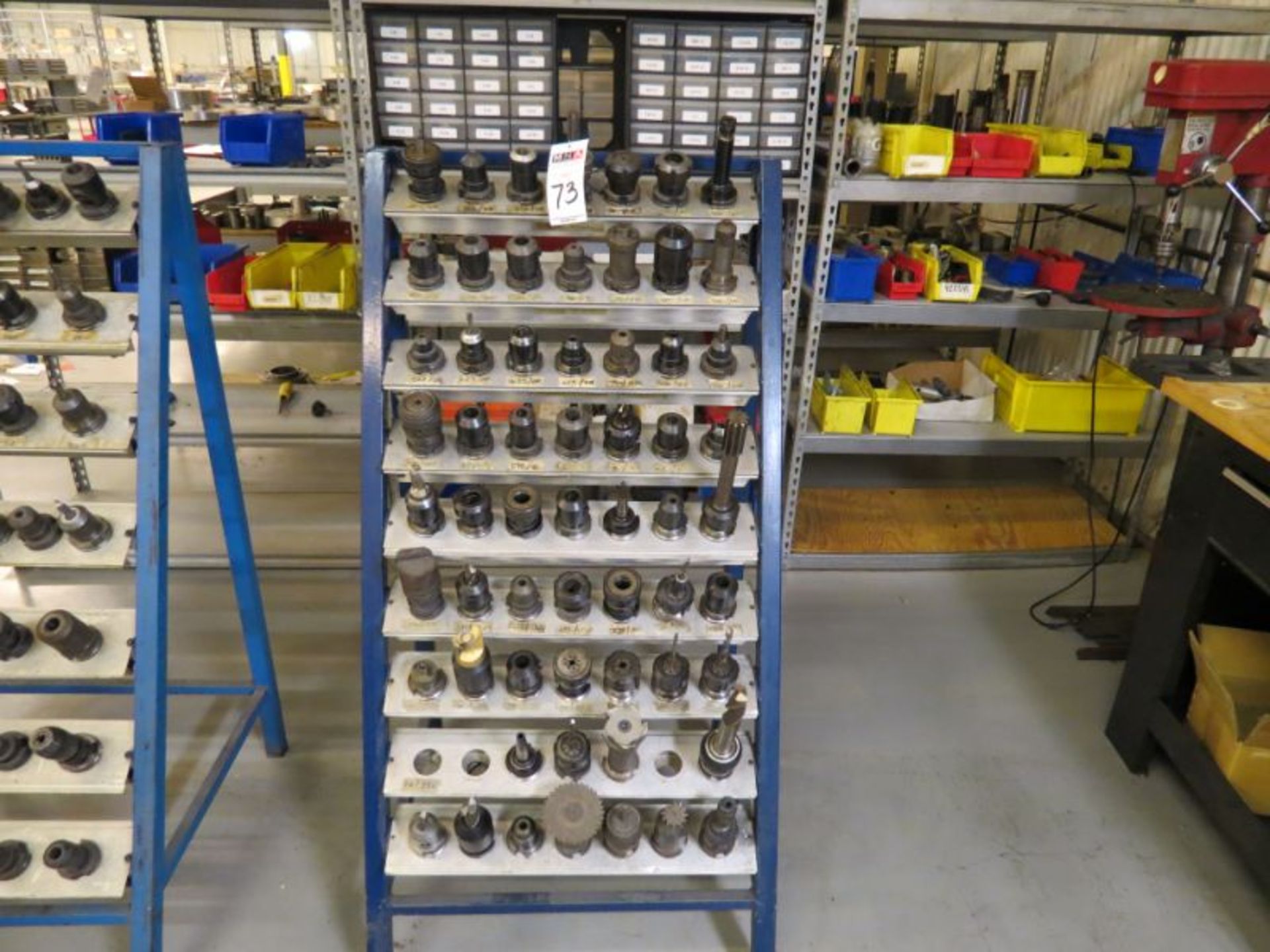 Assorted Cat 40 Tool holders w/ lista tool cart, for DMG Deckel Maho DMC 104V & Mazak VTC200B