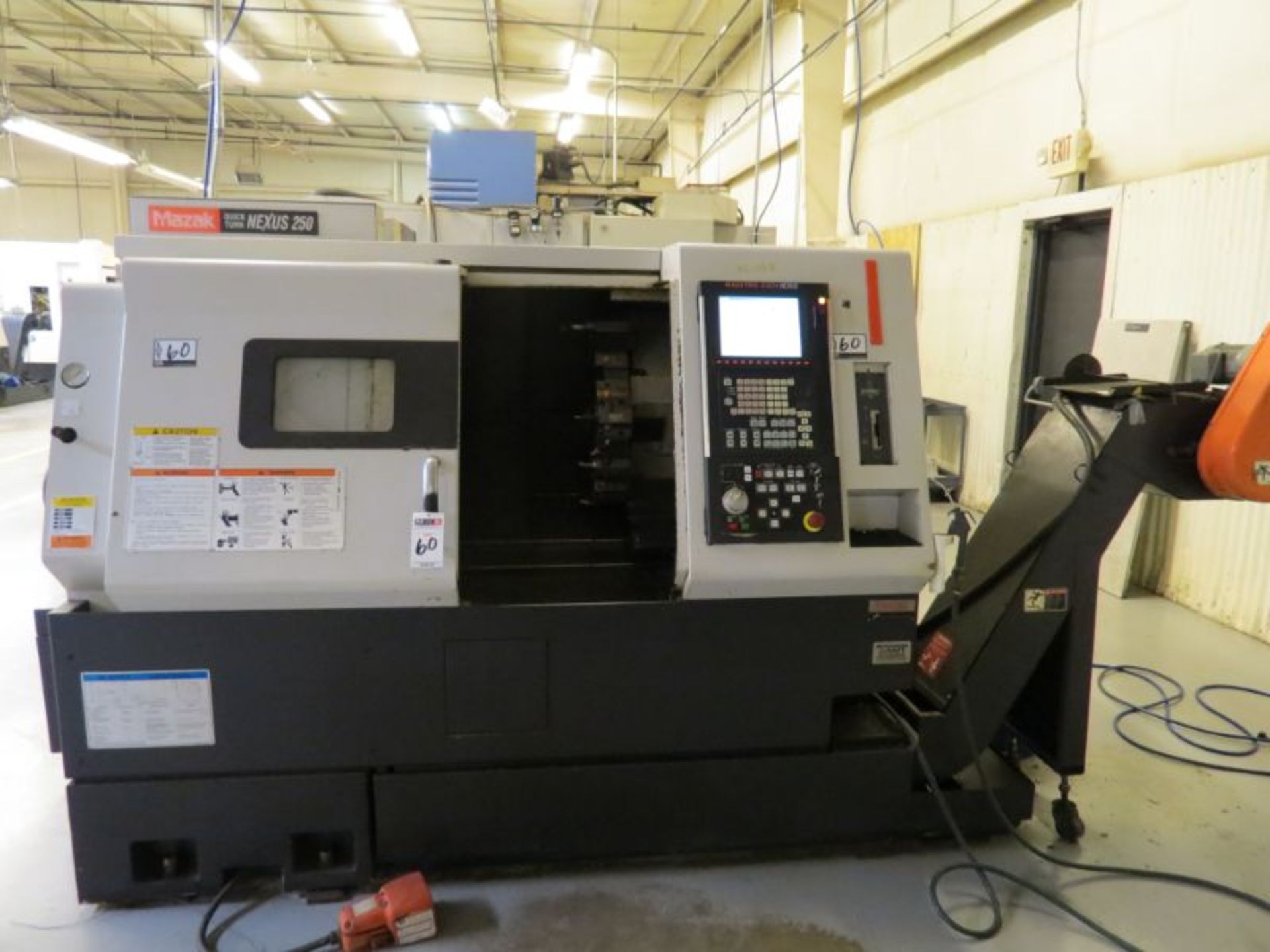 Mazak QTN 250 Mazatrol PC-Fusion 640GT cntrl, 24" swing, 3" bar capacity, 14.75" max turning