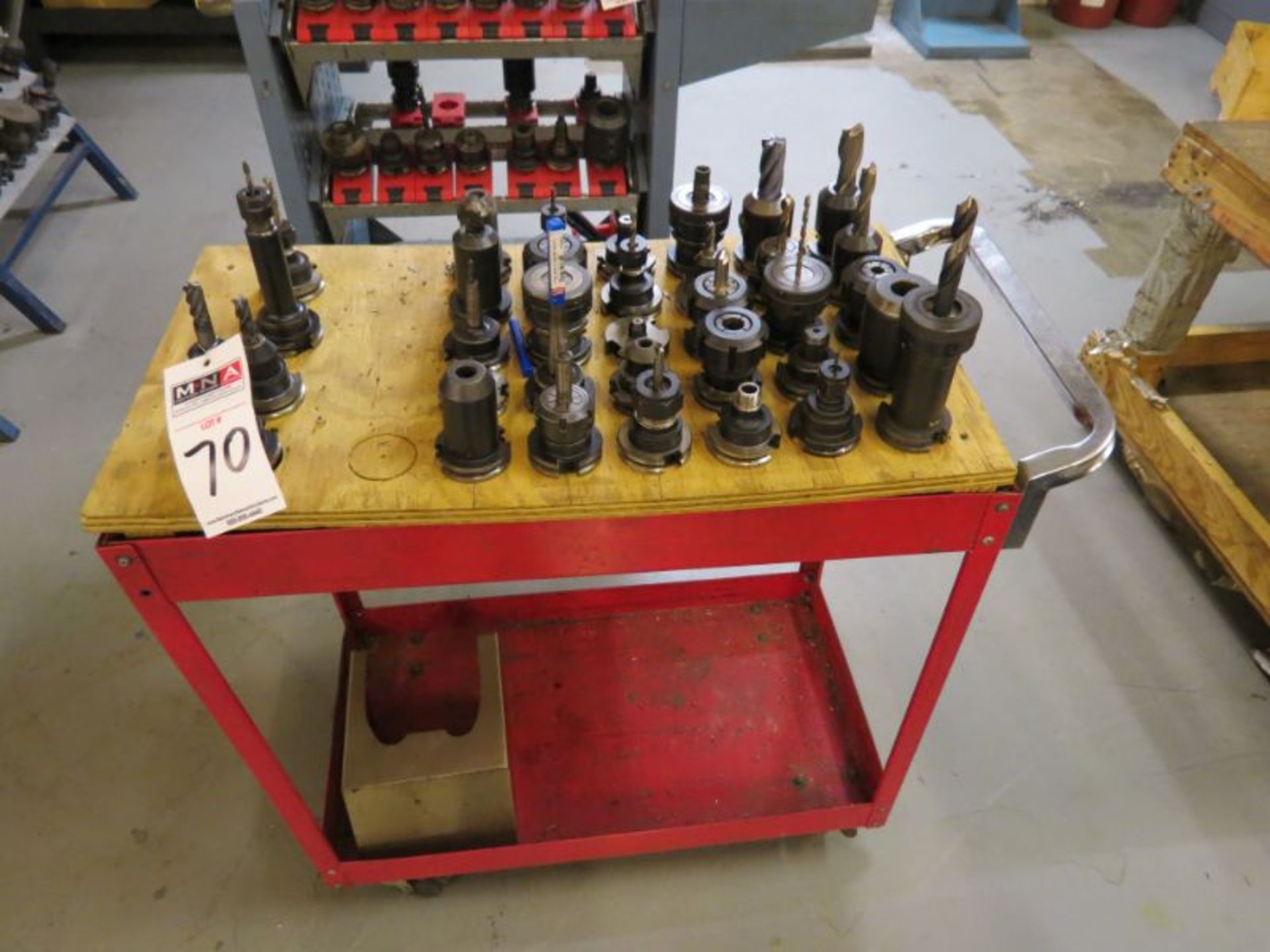 Assorted Cat 40 Tool holders w/ lista tool cart, for DMG Deckel Maho DMC 104V & Mazak VTC200B - Image 4 of 5