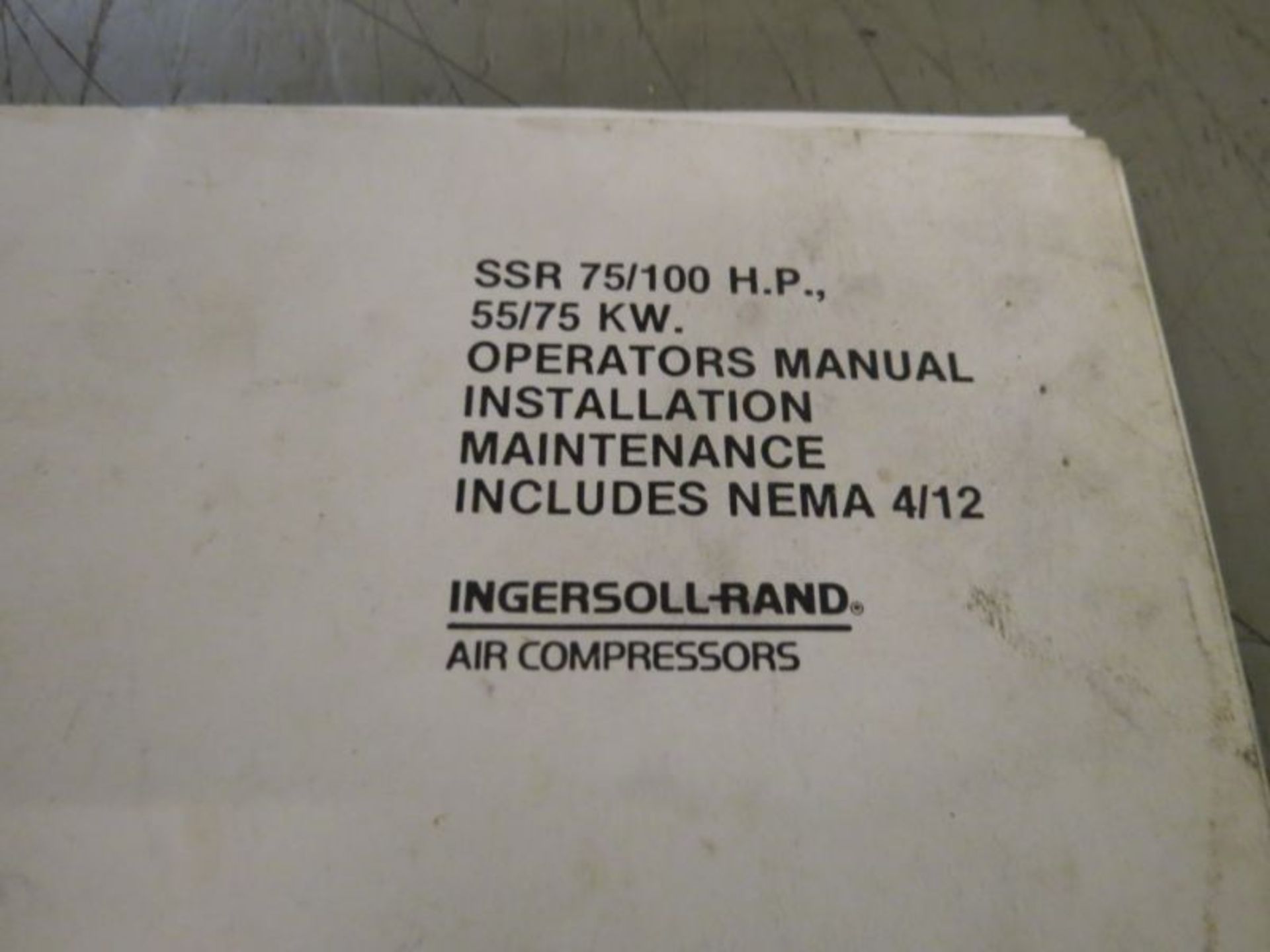 Ingersoll Rand SSRXF 75 Air Compressor, 75HP, 1750 RPM, 49482 Hours, s/n D2218 U85A - Image 7 of 7