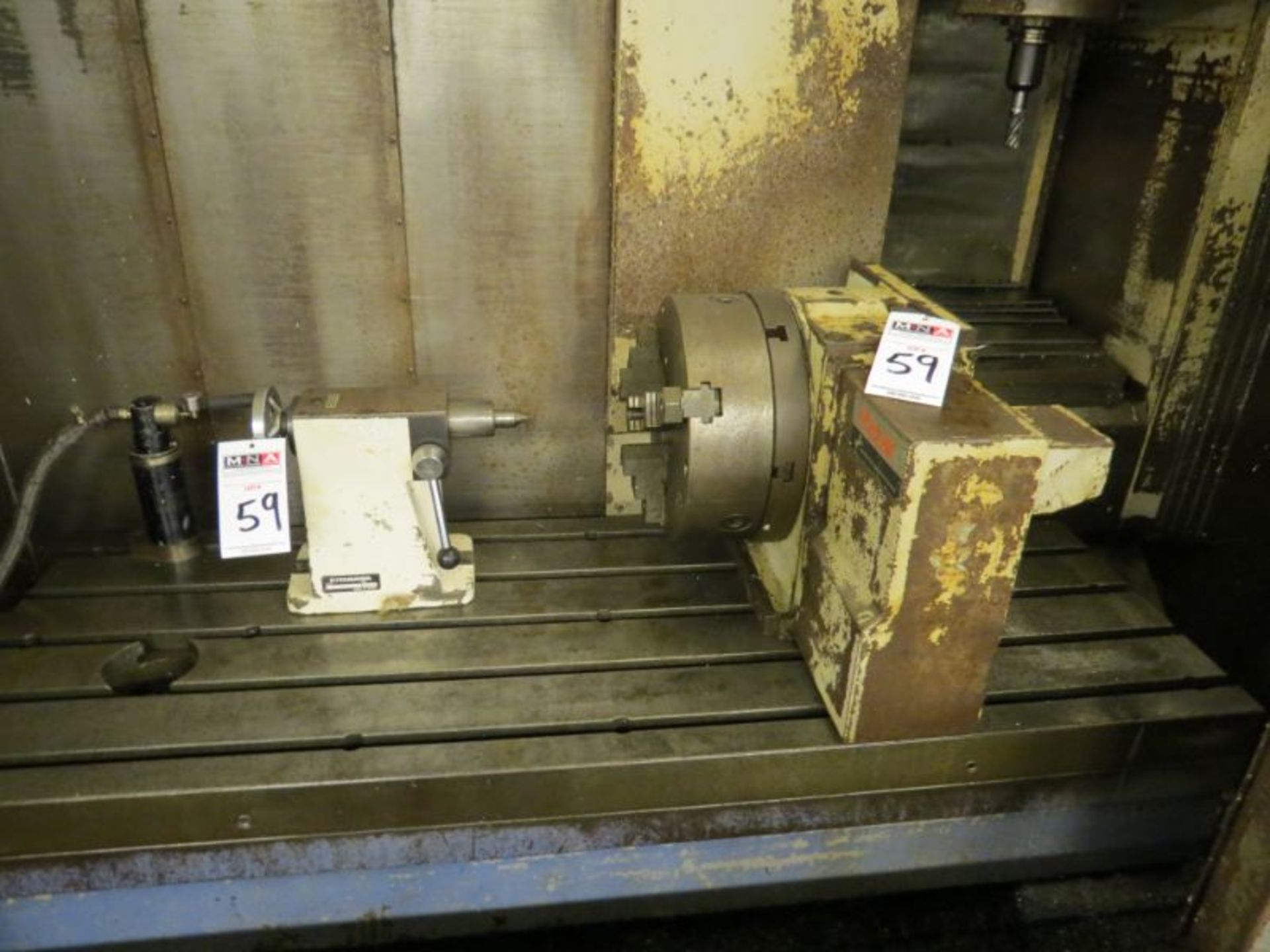 Mazak Rotary Table with Kitagawa 12" 3 Jaw Chuck & Tail Stock - Image 2 of 4