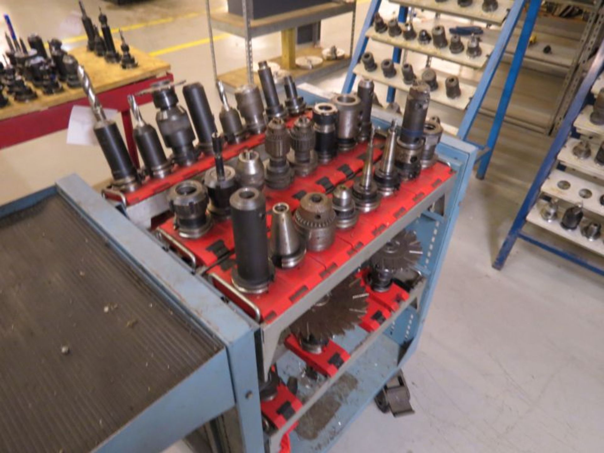 Assorted Cat 40 Tool holders w/ lista tool cart, for DMG Deckel Maho DMC 104V & Mazak VTC200B - Image 5 of 5