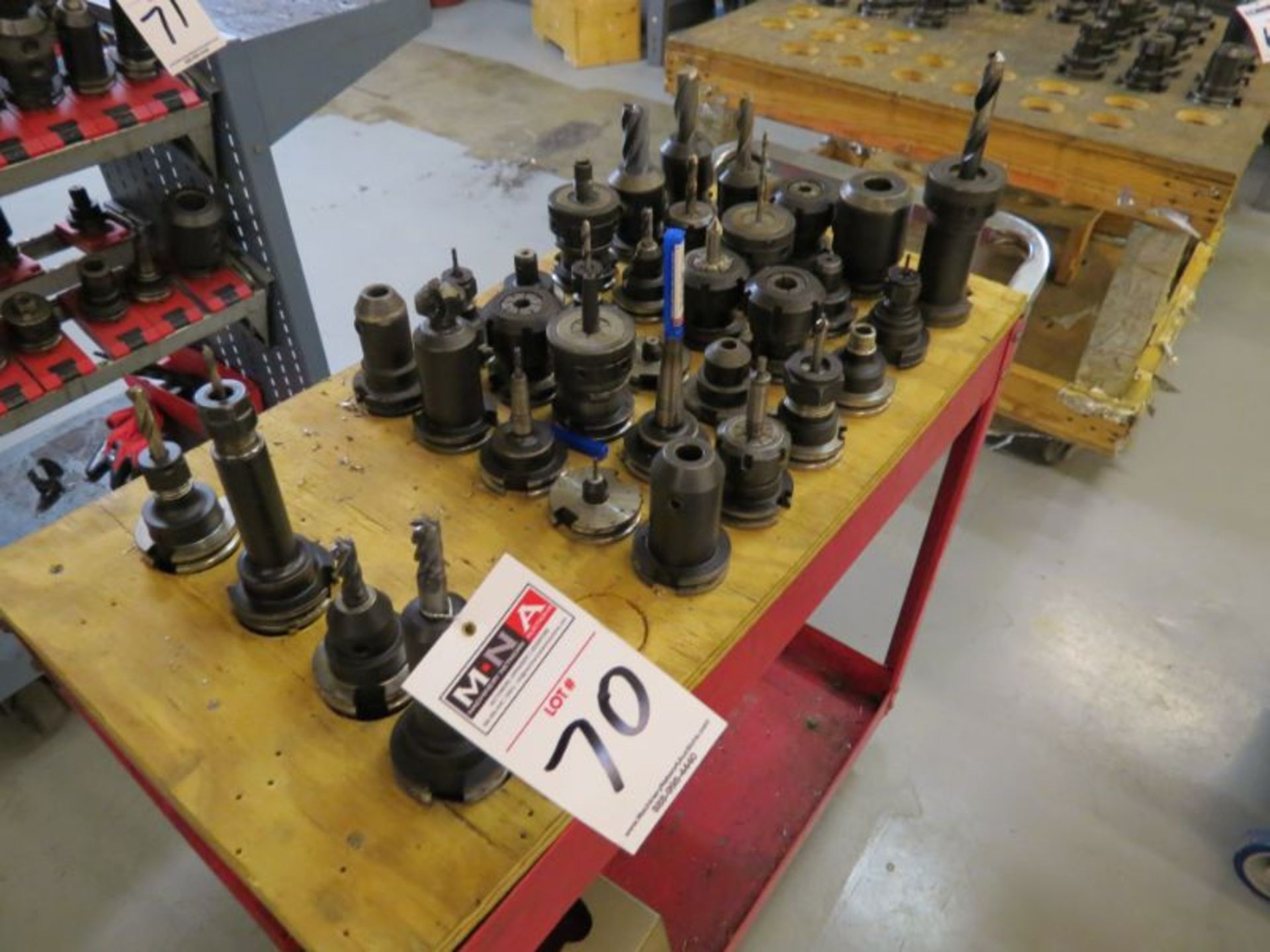 Assorted Cat 40 Tool holders w/ lista tool cart, for DMG Deckel Maho DMC 104V & Mazak VTC200B - Image 2 of 5