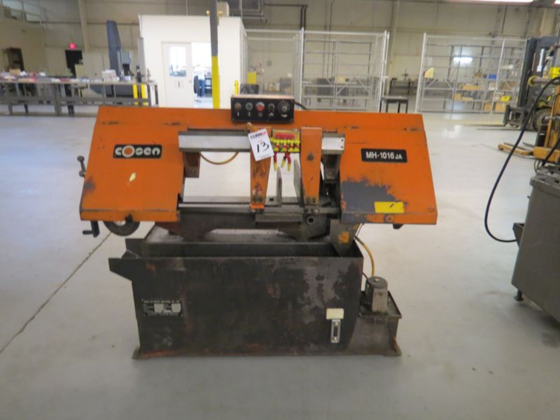 Cosen MH-1016 Horizontal Band Saw, 3350mm x 27mm x 0.9mm, 2 HP, S/N 93106063, New 2004 - Image 2 of 4