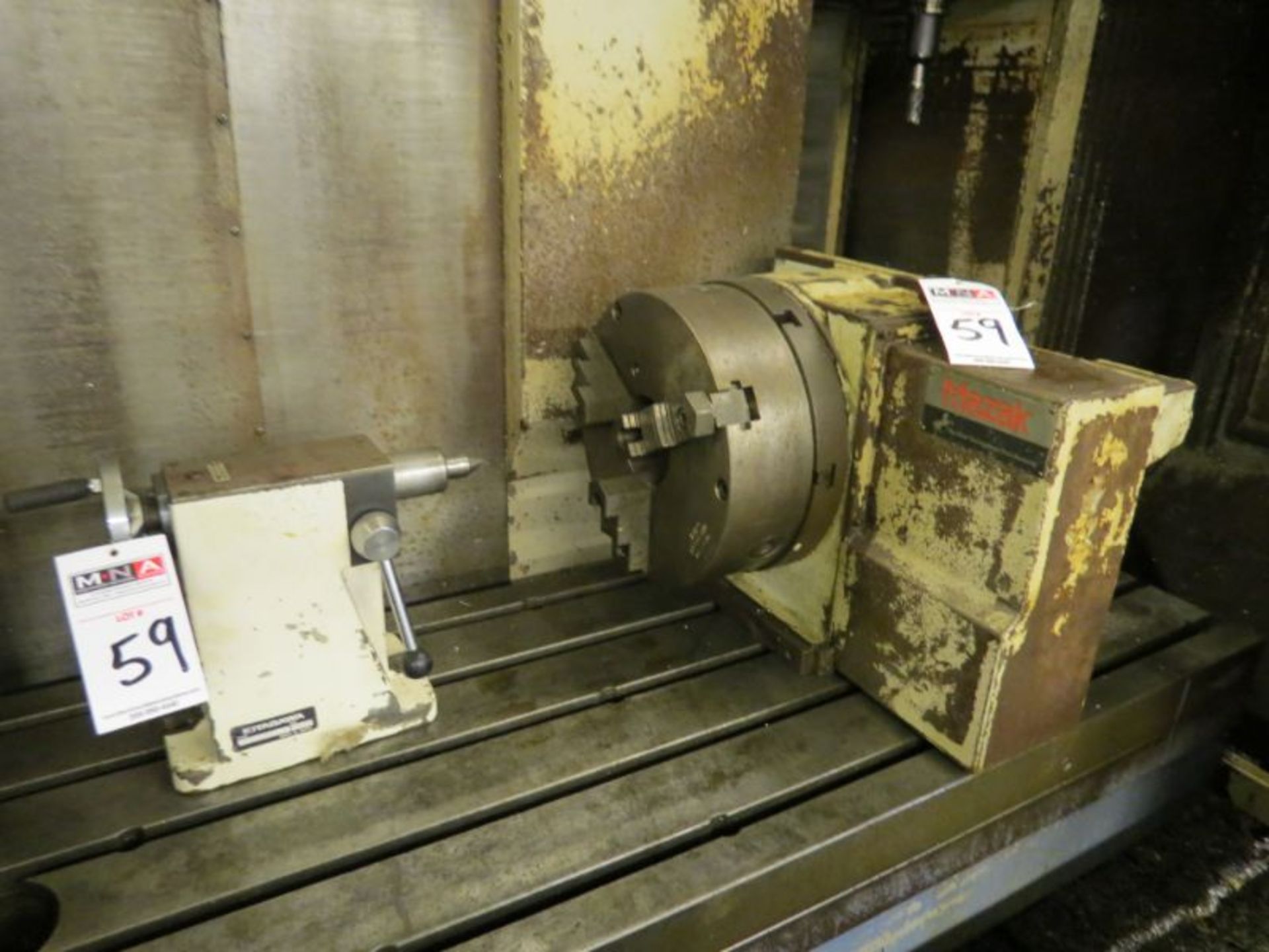 Mazak Rotary Table with Kitagawa 12" 3 Jaw Chuck & Tail Stock