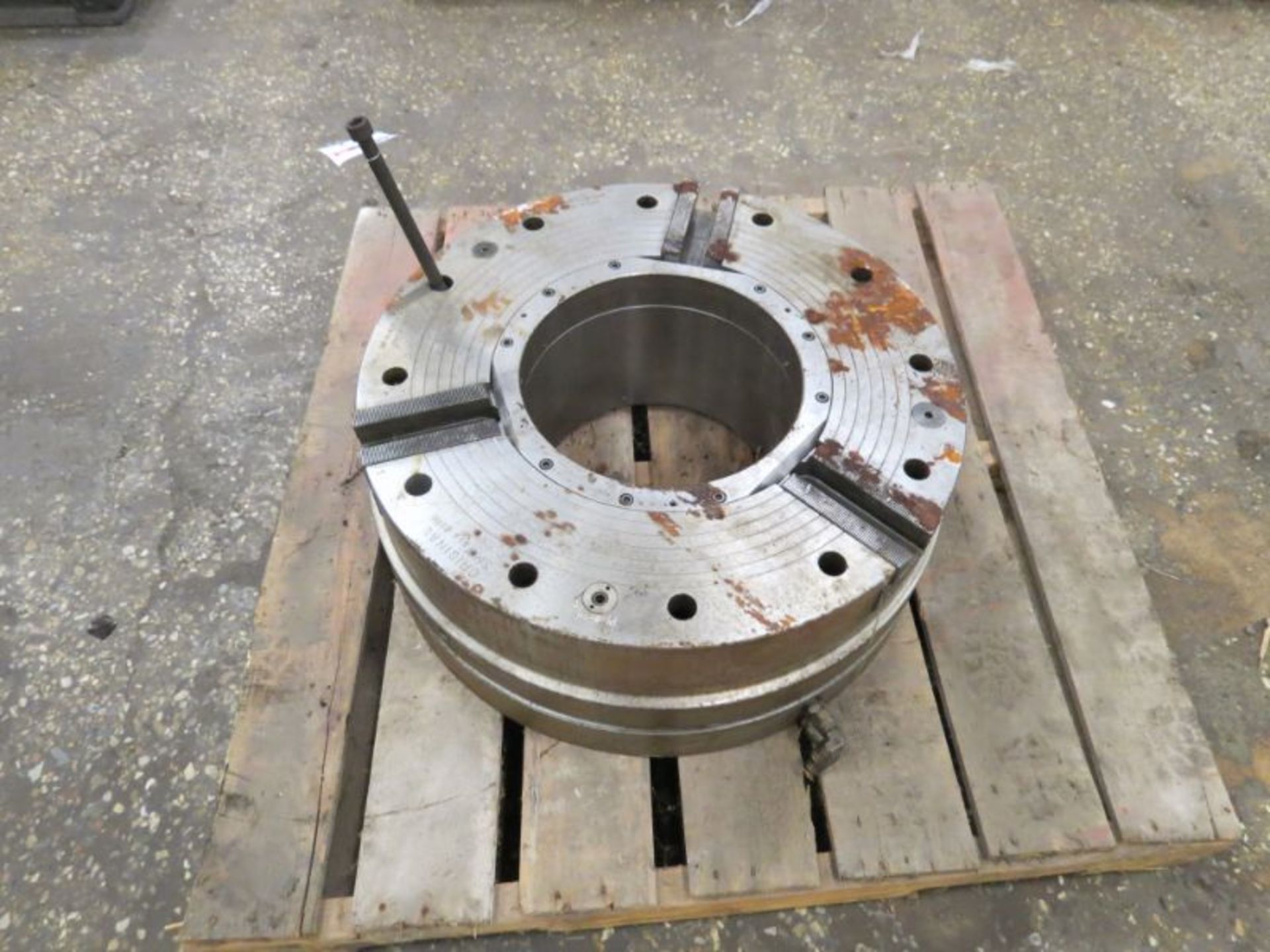 26" SMW Big Bore 3 Jaw hydraulic Chuck 12" Through Hole S/n:1002 - Image 4 of 5