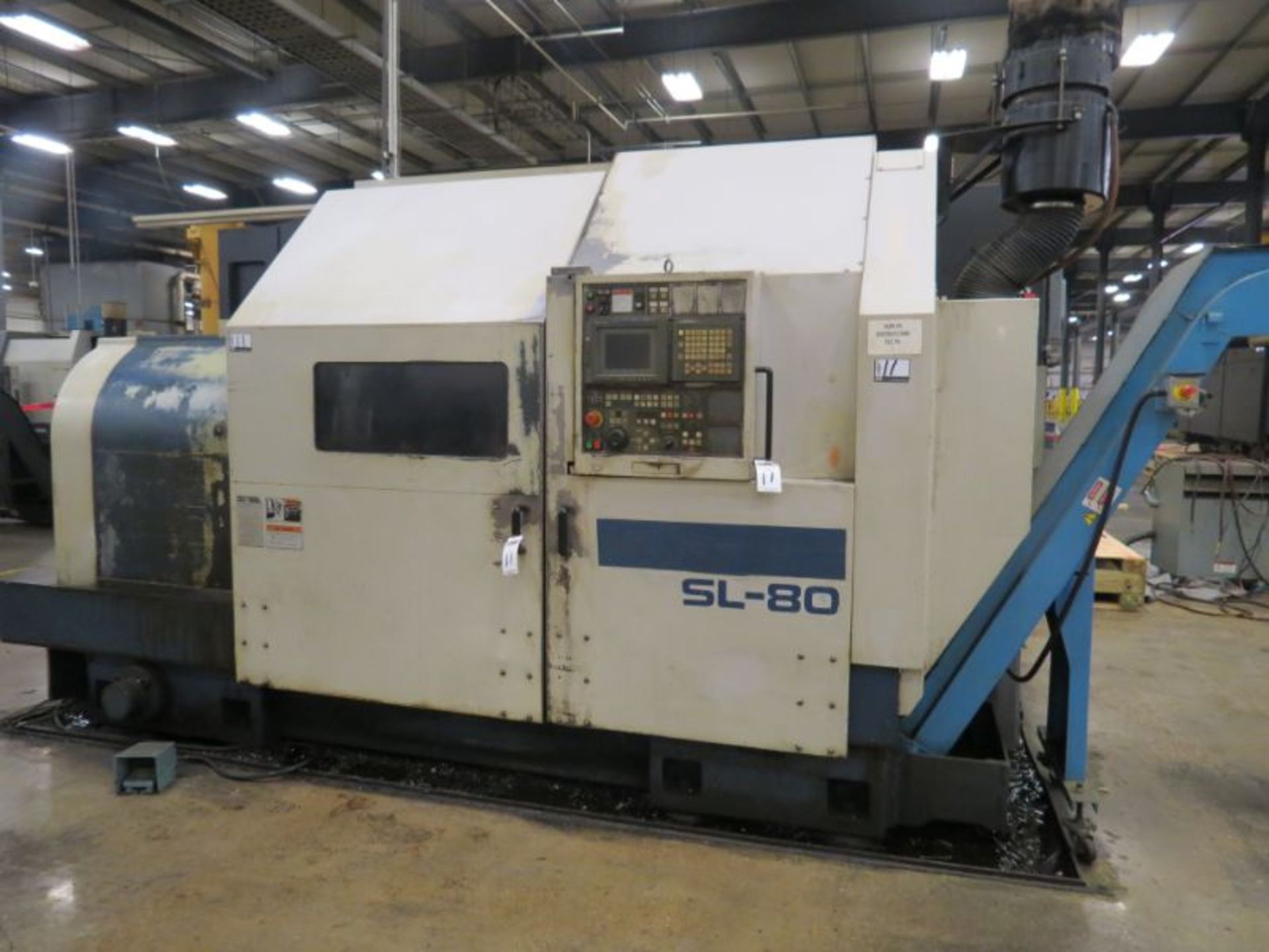 Mori Seiki SL-80 CNC Lathe, MF-T5 Control, 33" 3 Jaw Chuck, 16" Chuck Through Hole, 10.5" Bore, - Image 9 of 19