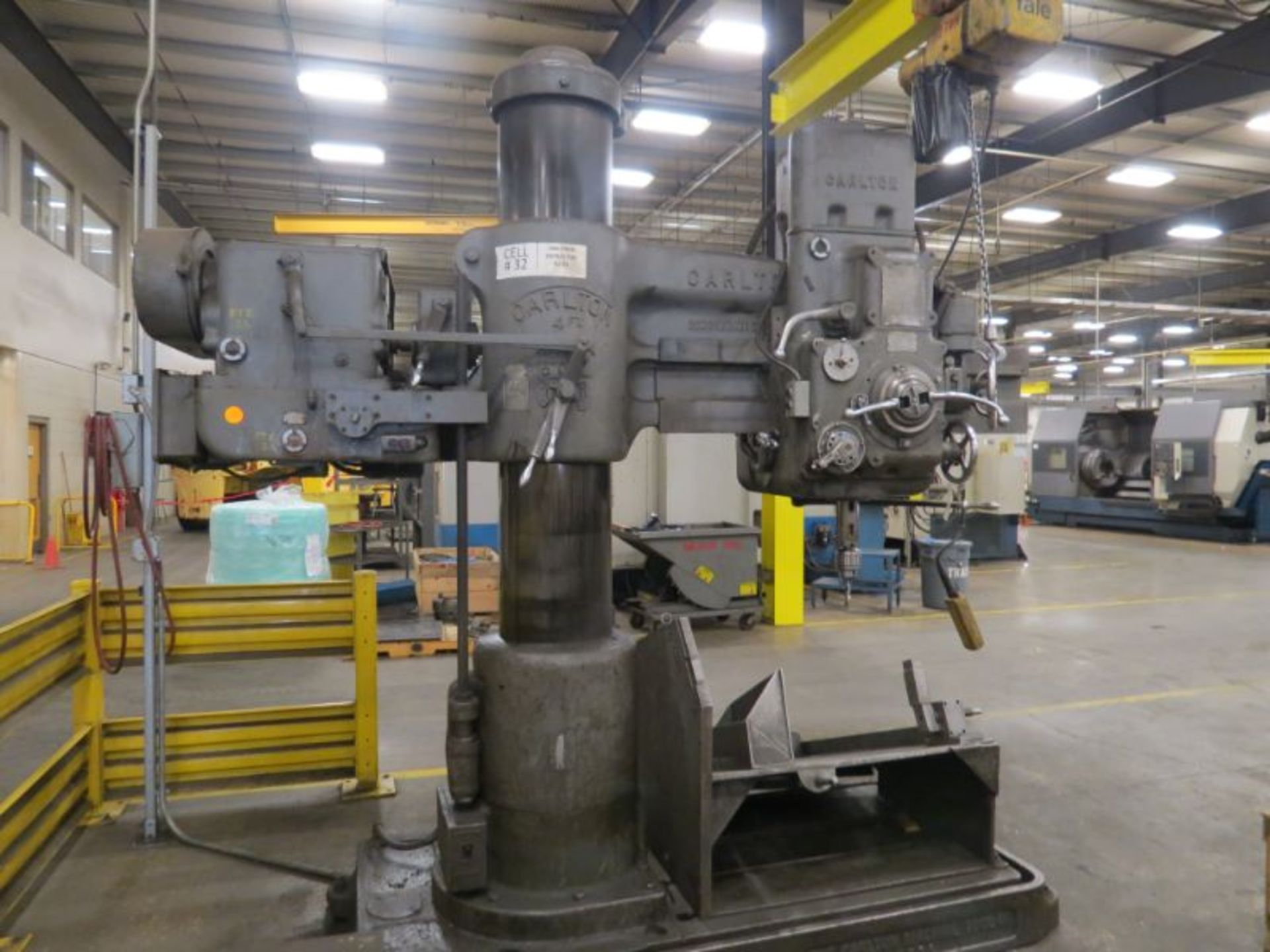 Carlton Cincinnatti 4' Arm 15" Collum Radial Arm Drill - Image 3 of 7