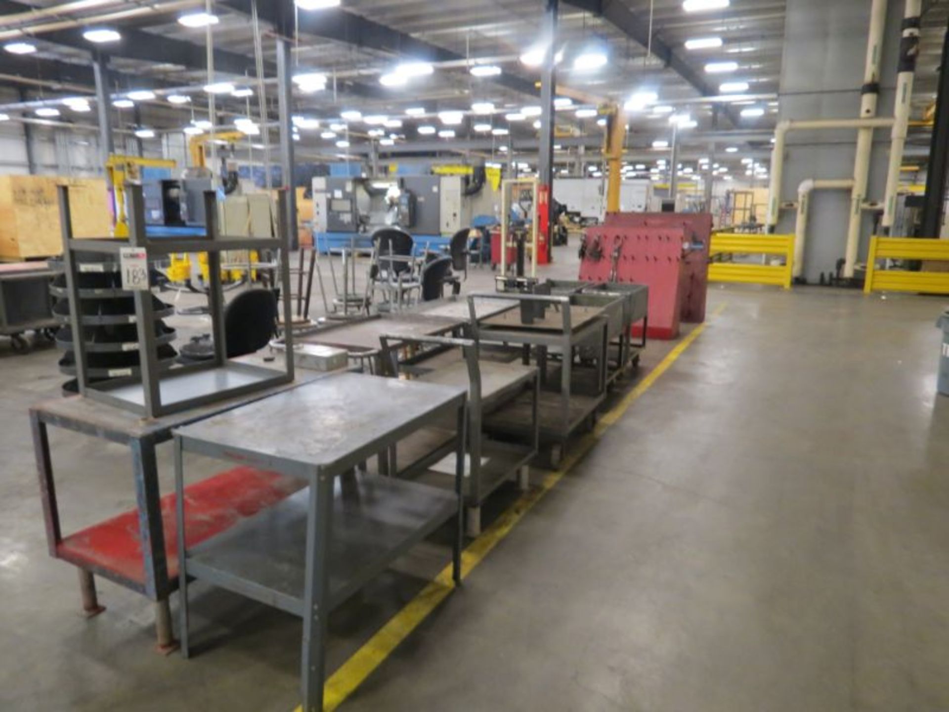 Assorted Tables and Metal Rolling Carts - Image 3 of 3