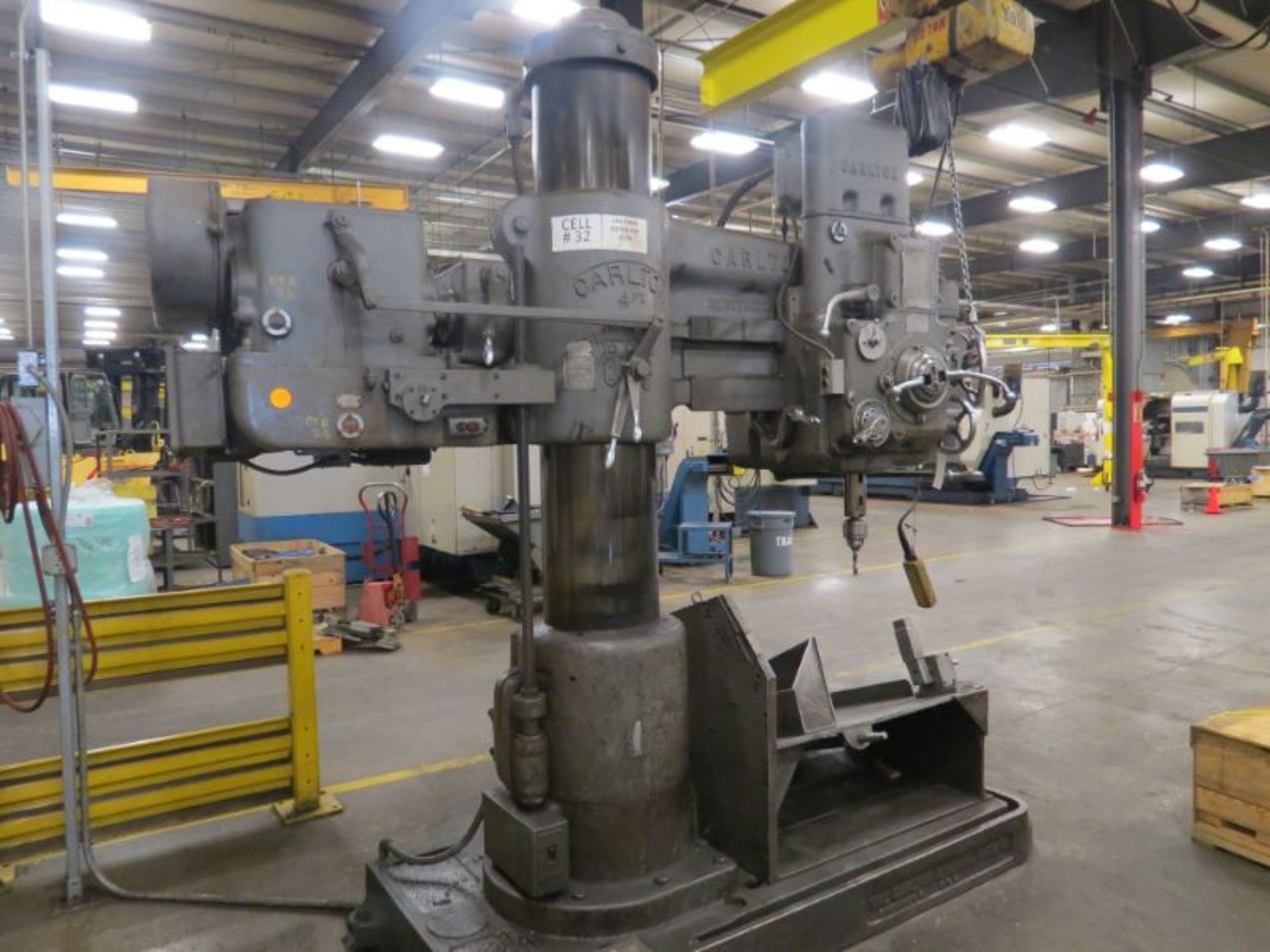 Carlton Cincinnatti 4' Arm 15" Collum Radial Arm Drill - Image 4 of 7