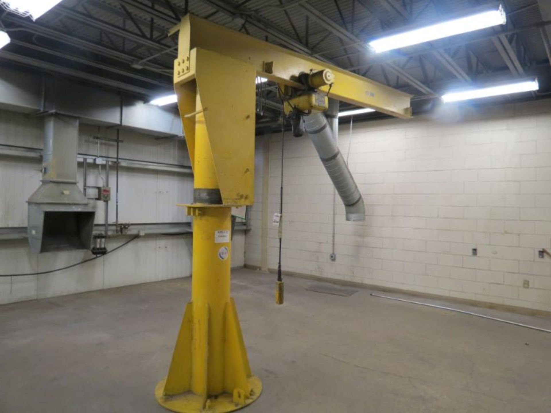 1/2 Ton Crane and P&H Hoist 9' Arm 9' Column - Image 2 of 4