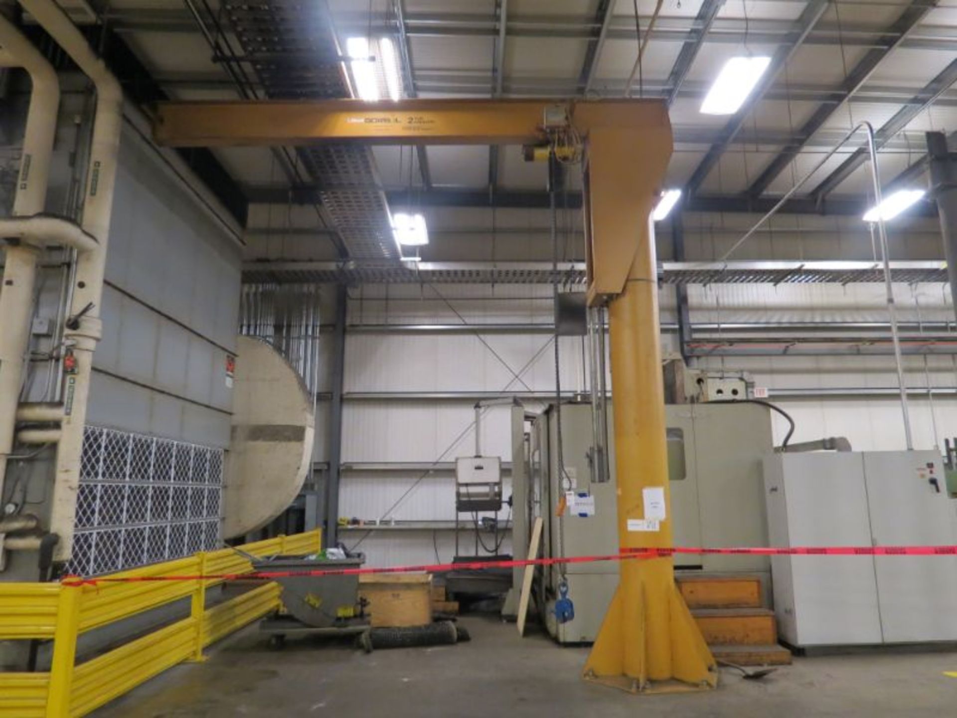 Gorbel 2 Ton Jib Crane, Budgit Hoist, 18' Column and 16' Arm - Image 2 of 5