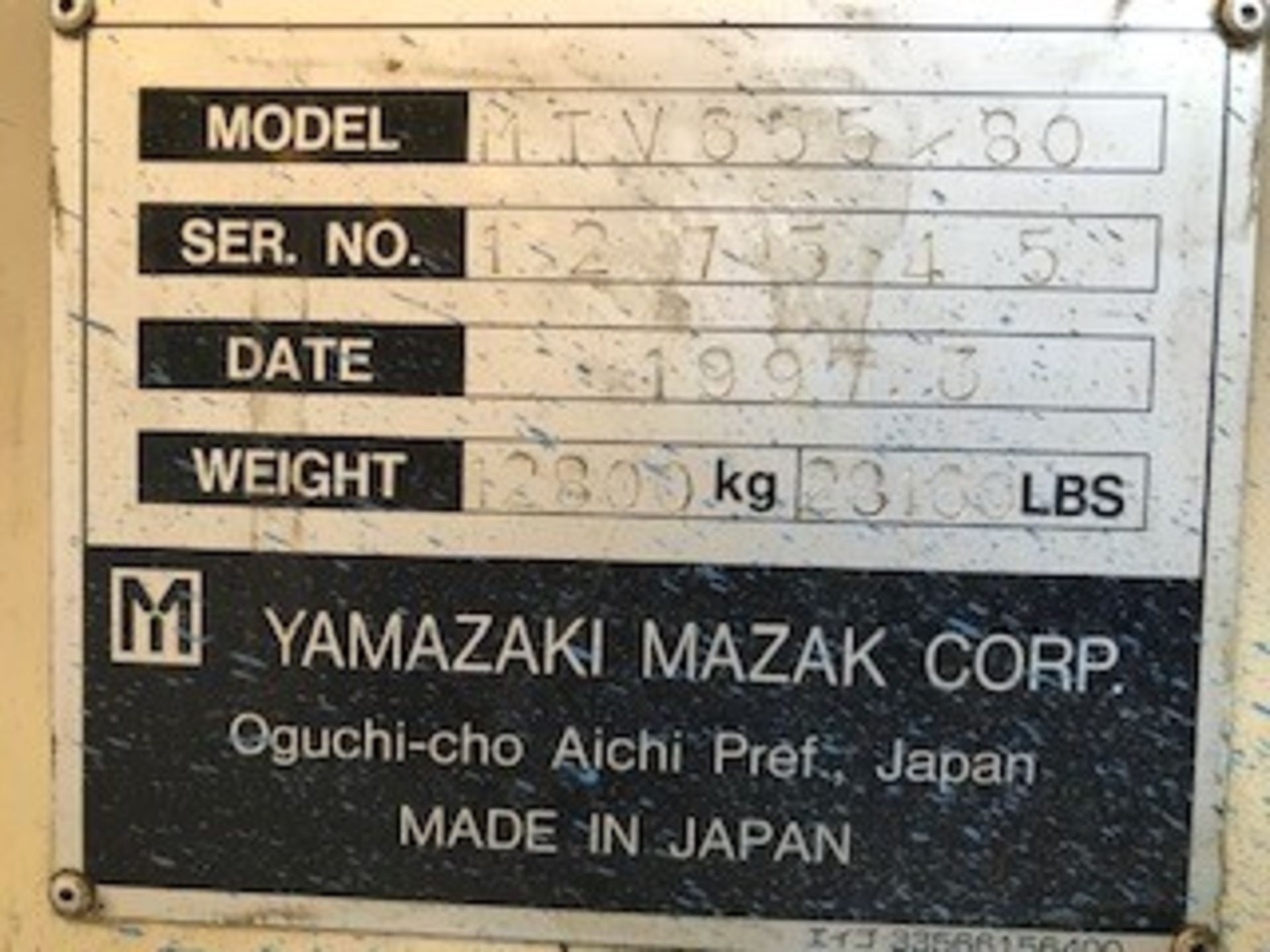 Mazak Mazatech V-655/80, Mazatrol M Plus Ctrl, 18" 3 Jaw Chuck, New 1997 *Located in Huntsville, TX* - Image 12 of 12