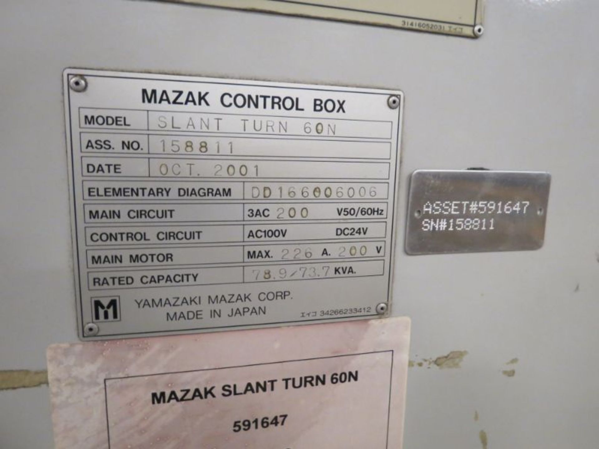 Mazak Slant Turn 60N, Mazatrol 640T Control, Max Swing 36", Chuck Size 20.87", 14.5" Bore, - Image 25 of 25