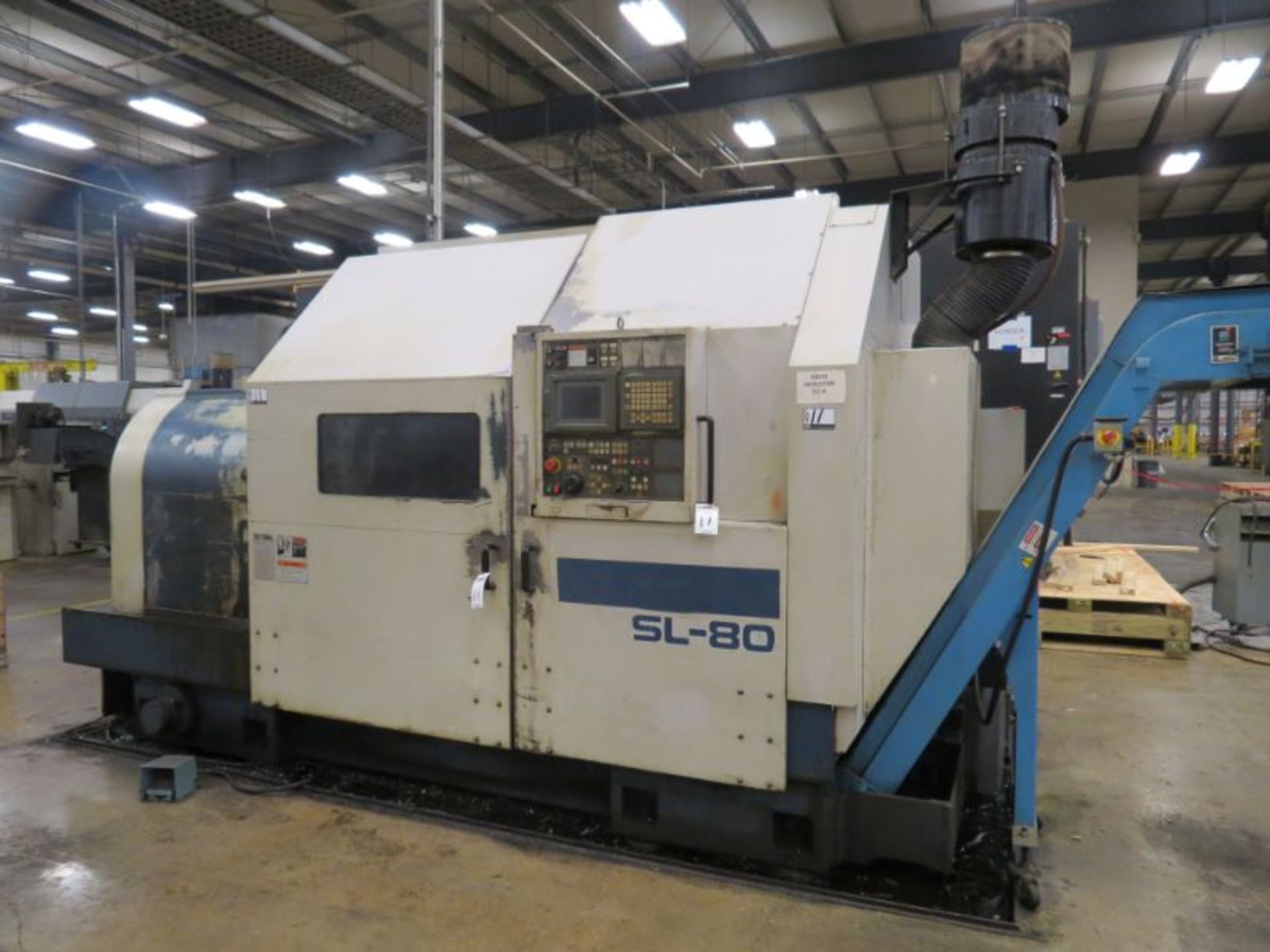 Mori Seiki SL-80 CNC Lathe, MF-T5 Control, 33" 3 Jaw Chuck, 16" Chuck Through Hole, 10.5" Bore, - Image 8 of 19