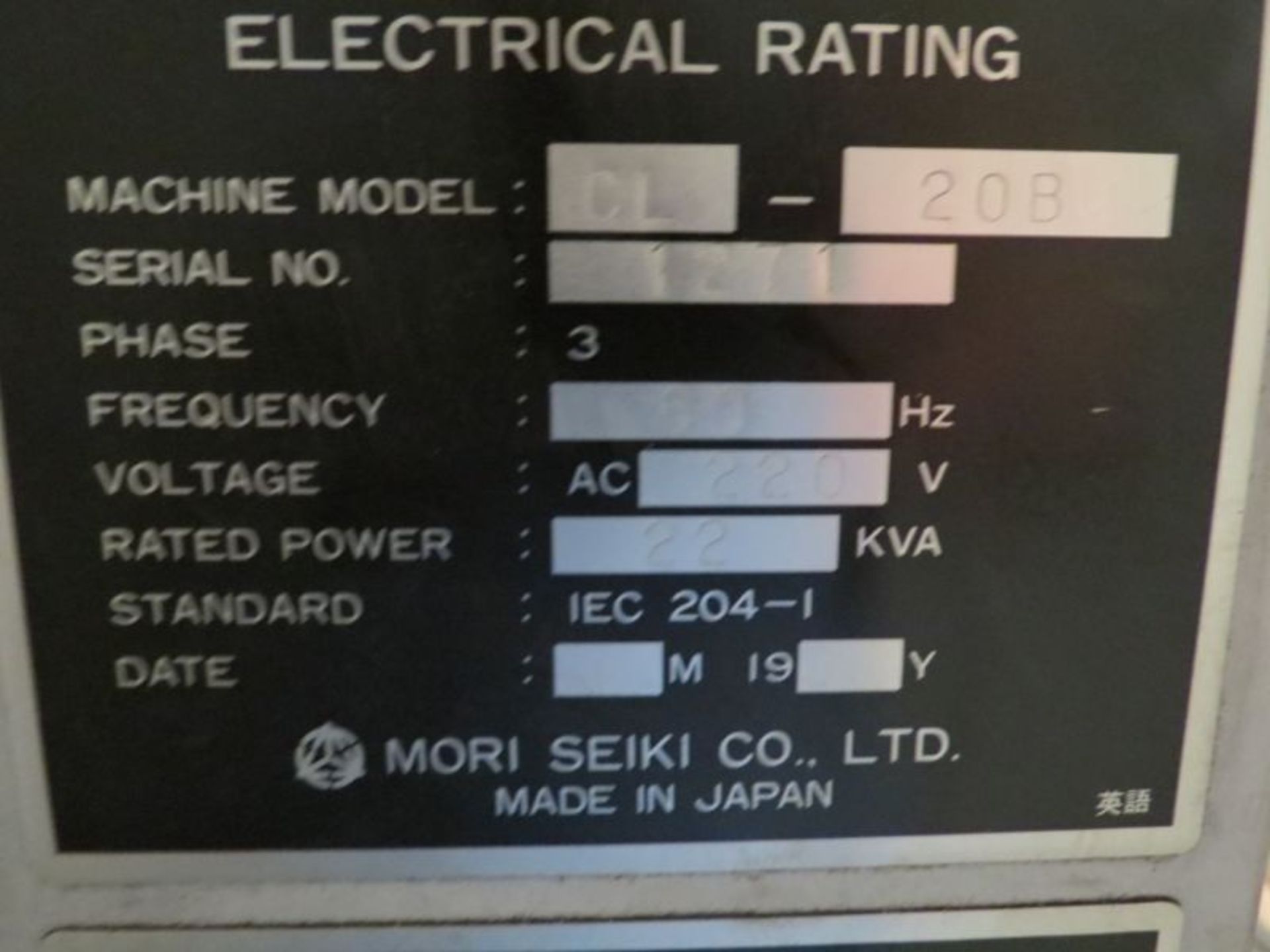 Mori Seiki CL-20B, Fanuc 18, collet chuck, CC, s/n 1271, New 1995 - Image 12 of 12