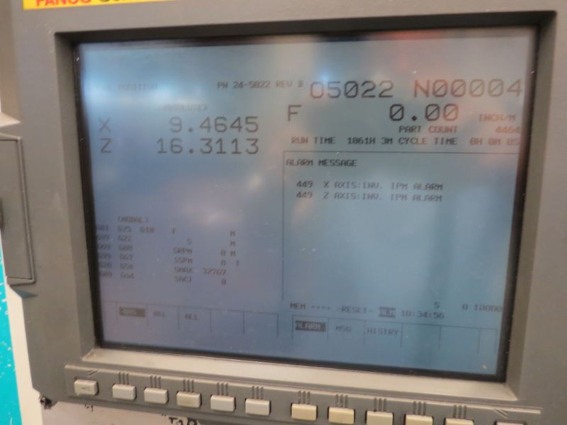 Takisawa EX-106K, Fanuc 21it Control, Gang Type Collet Chuck, s/n C9910073-073, New 1999 - Image 9 of 13