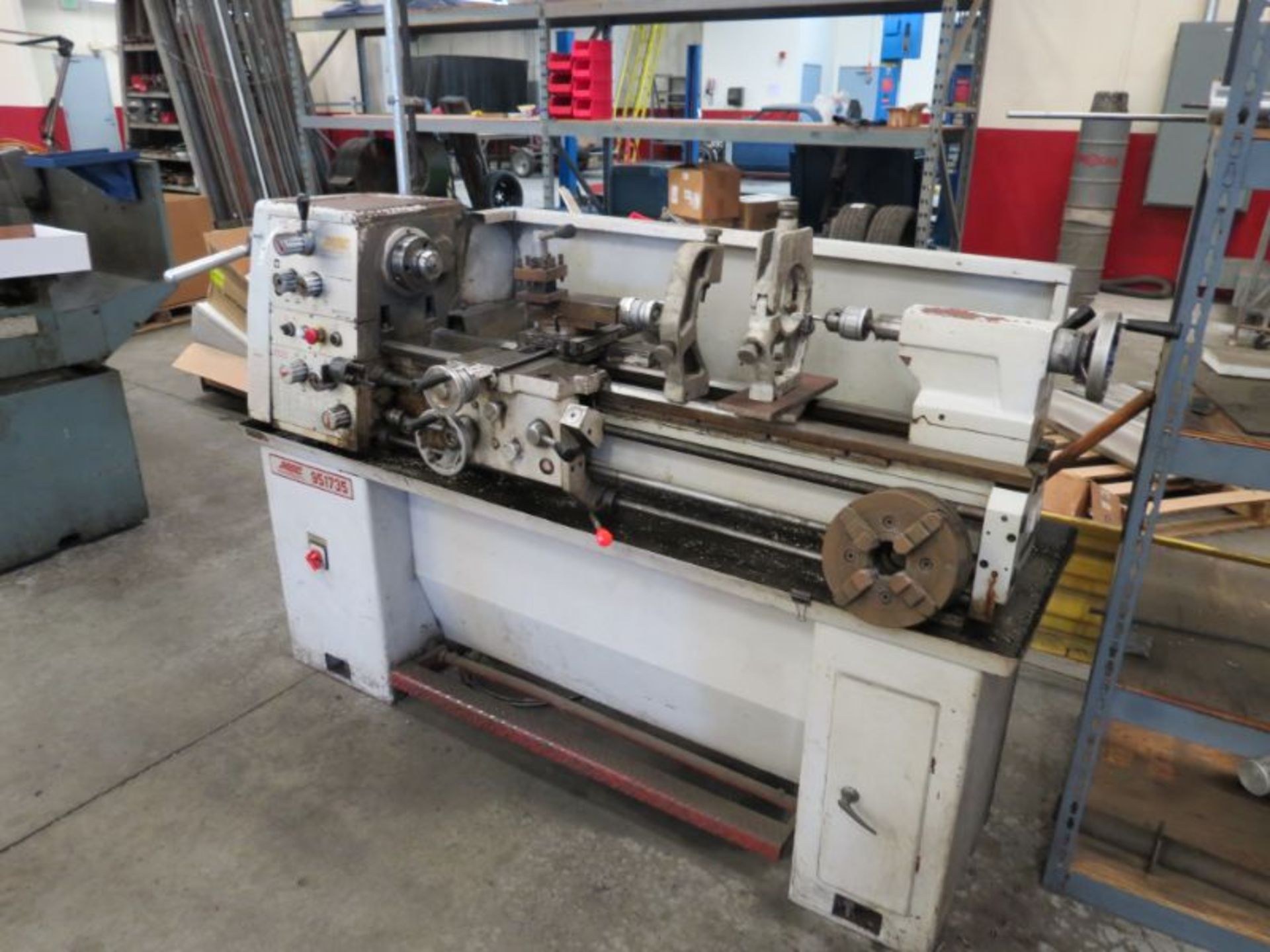 MSC Engine Lathe 13" x 40", 3HP, 8" 4 Jaw Chuck, w/ follow rest & steady rest, s/n 8223 - Image 4 of 7