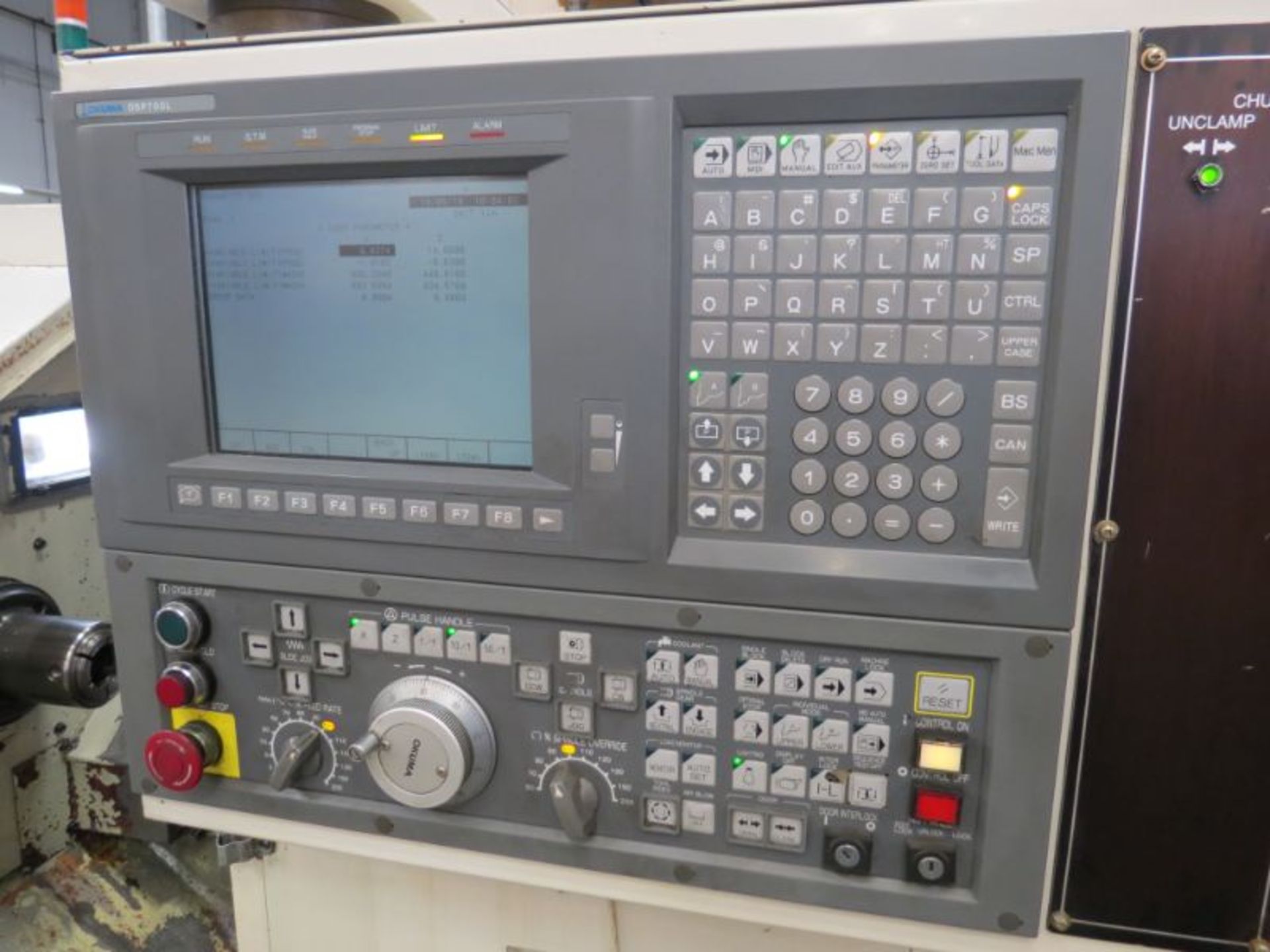 Okuma ES-L8, OSP 700L Control, 8 Position Turret, Collet Chuck, CC, s/n C0071, New 1997 - Image 7 of 16