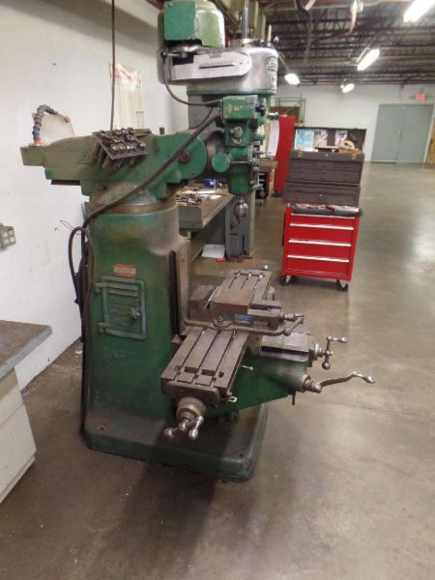 Bridgeport Vertical Mill, 9"x42" Table, 1HP, "J" Head, Power X Feed, S/N 45169 - Image 4 of 6