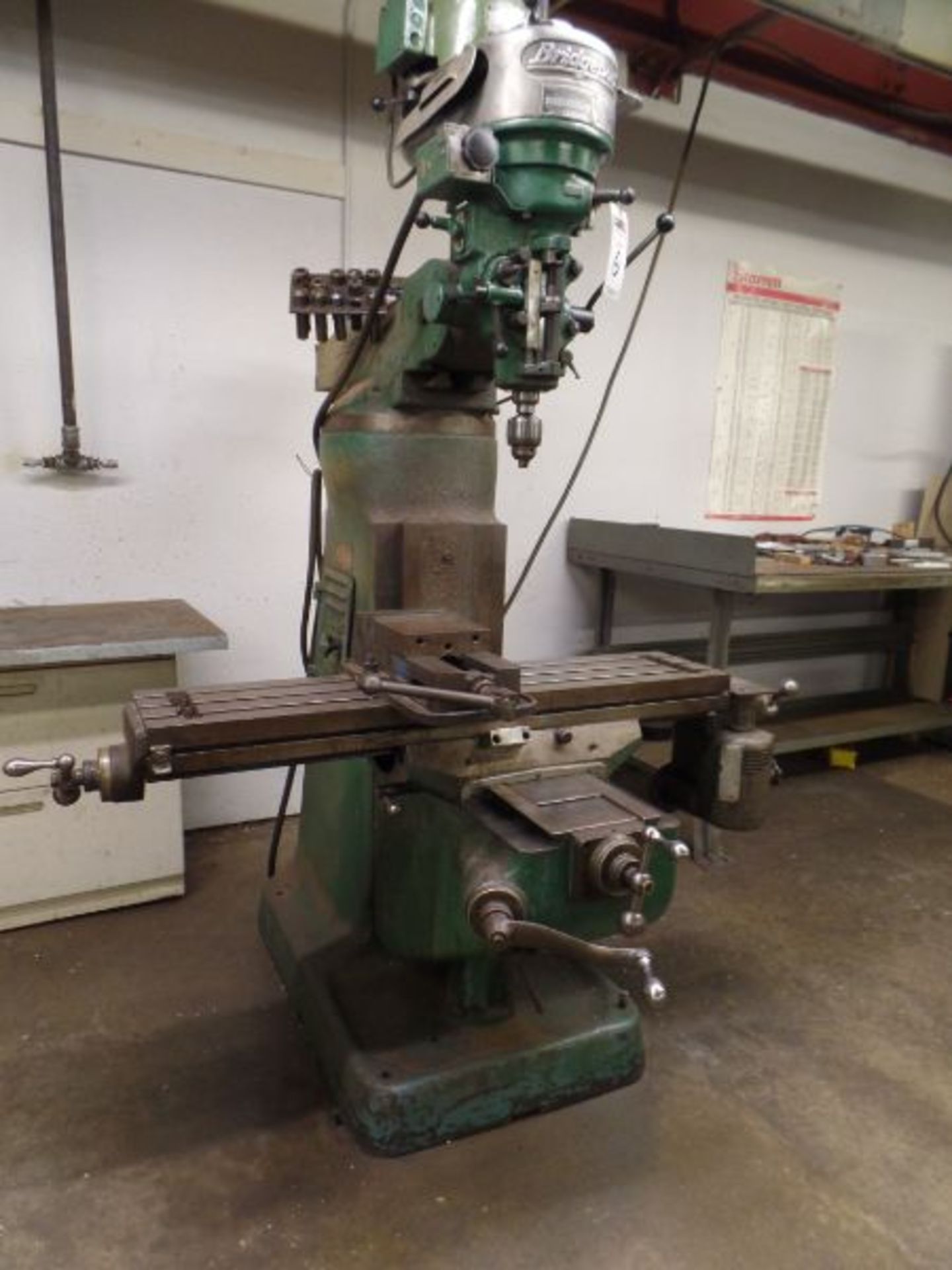 Bridgeport Vertical Mill, 9"x42" Table, 1HP, "J" Head, Power X Feed, S/N 45169 - Image 3 of 6