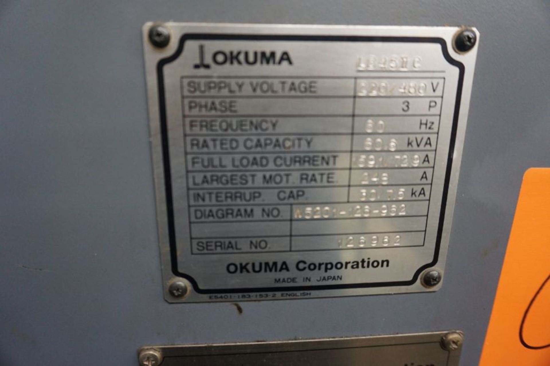 Okuma LB45IIC 3000, OSP-P200L Control, 10" Bore, 25" Hydraulic 3 Jaw Chuck, 120" Centers - Image 11 of 14