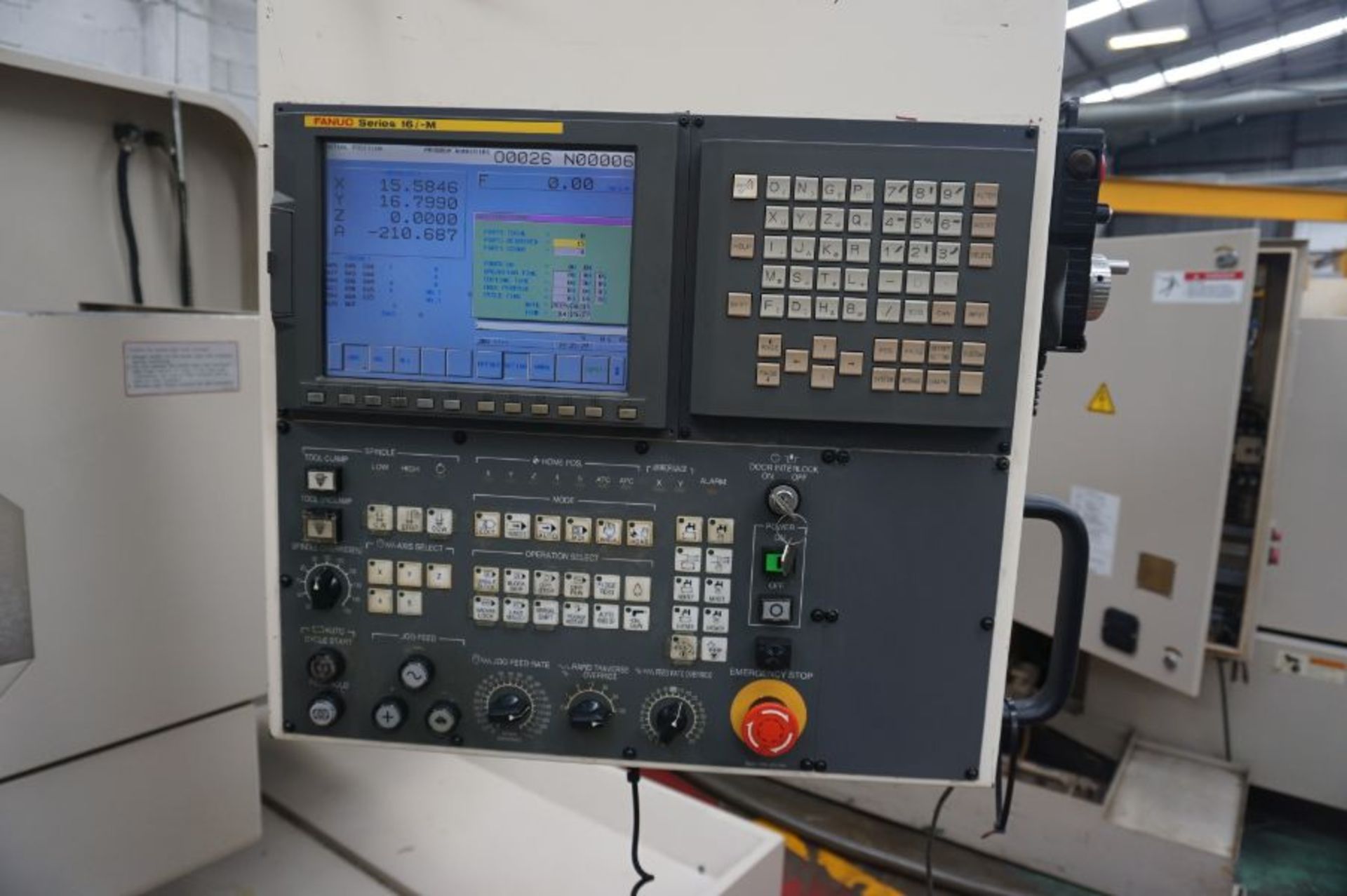 Okuma & Howa Millac 761V 4 Axis Vertical Machining Center, Fanuc 16iM Control, 60.6" x 29.9" x 26" - Image 9 of 12