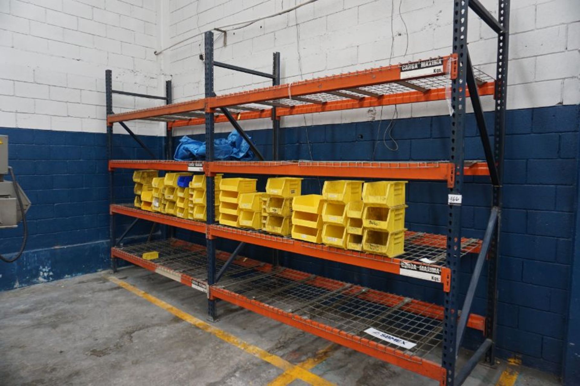 (2) Sections of Pallet Racking with Yellow Bins - Image 3 of 4