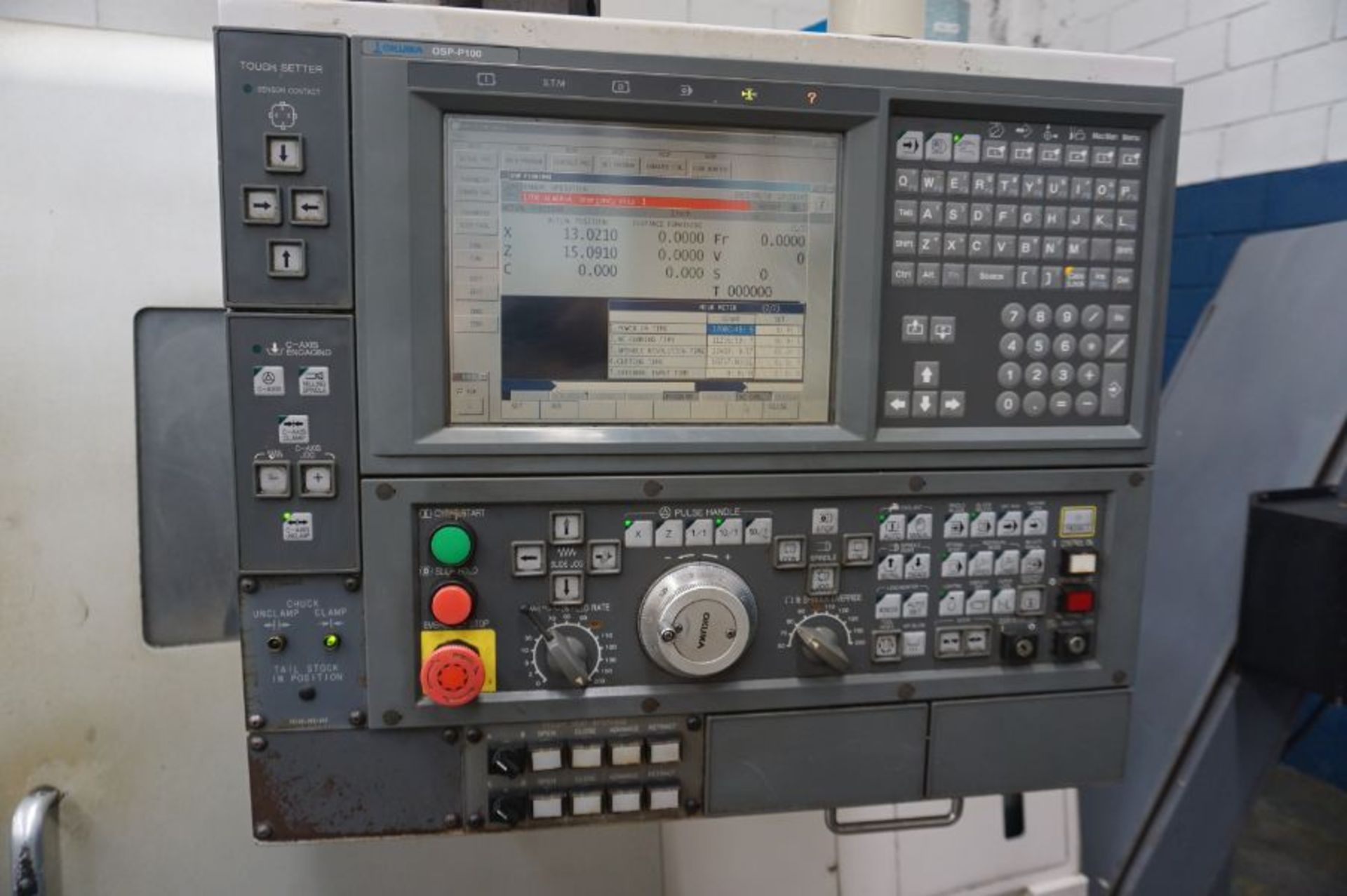 Okuma Captain L470M 1250C, OSP-P100 Control, 50" Center, Live Tool, C Axis, 16.5" Max Turn Diam. X - Image 10 of 13