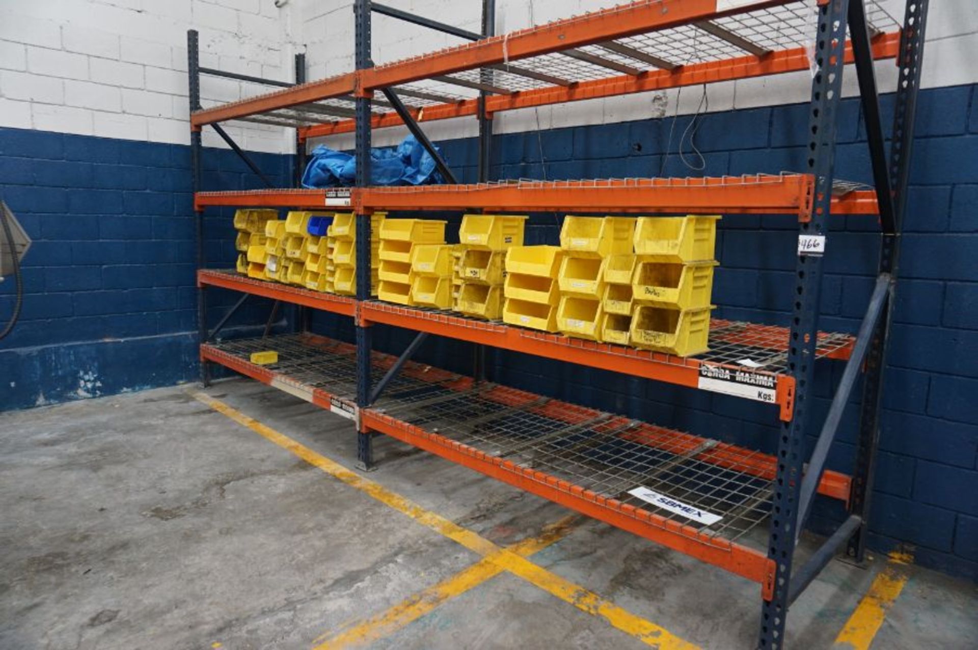 (2) Sections of Pallet Racking with Yellow Bins - Image 4 of 4