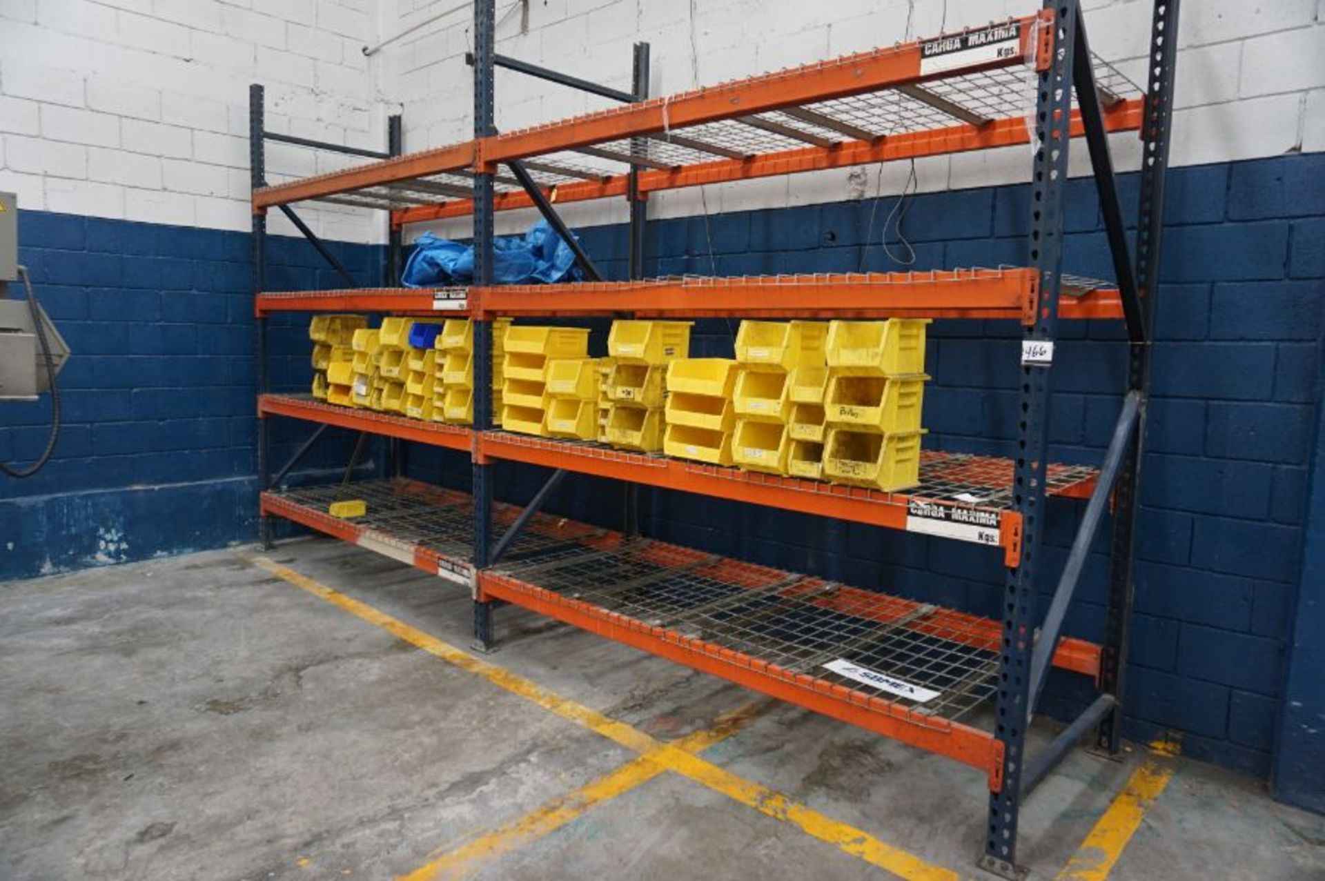 (2) Sections of Pallet Racking with Yellow Bins - Image 2 of 4