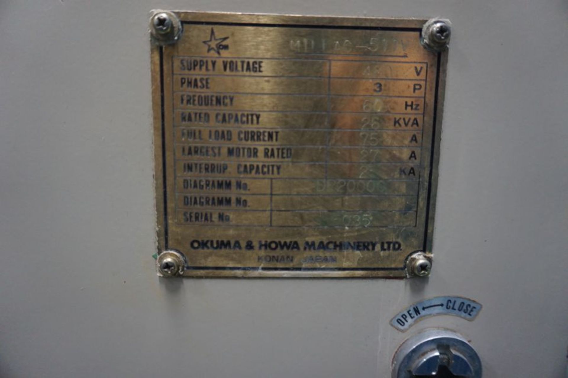 Okuma & Howa Millac 511V, FANUC 18-M Control, 50" x 20" Table, Cat 50, 30 ATC, 6000 RPM ***Rotary - Image 9 of 9
