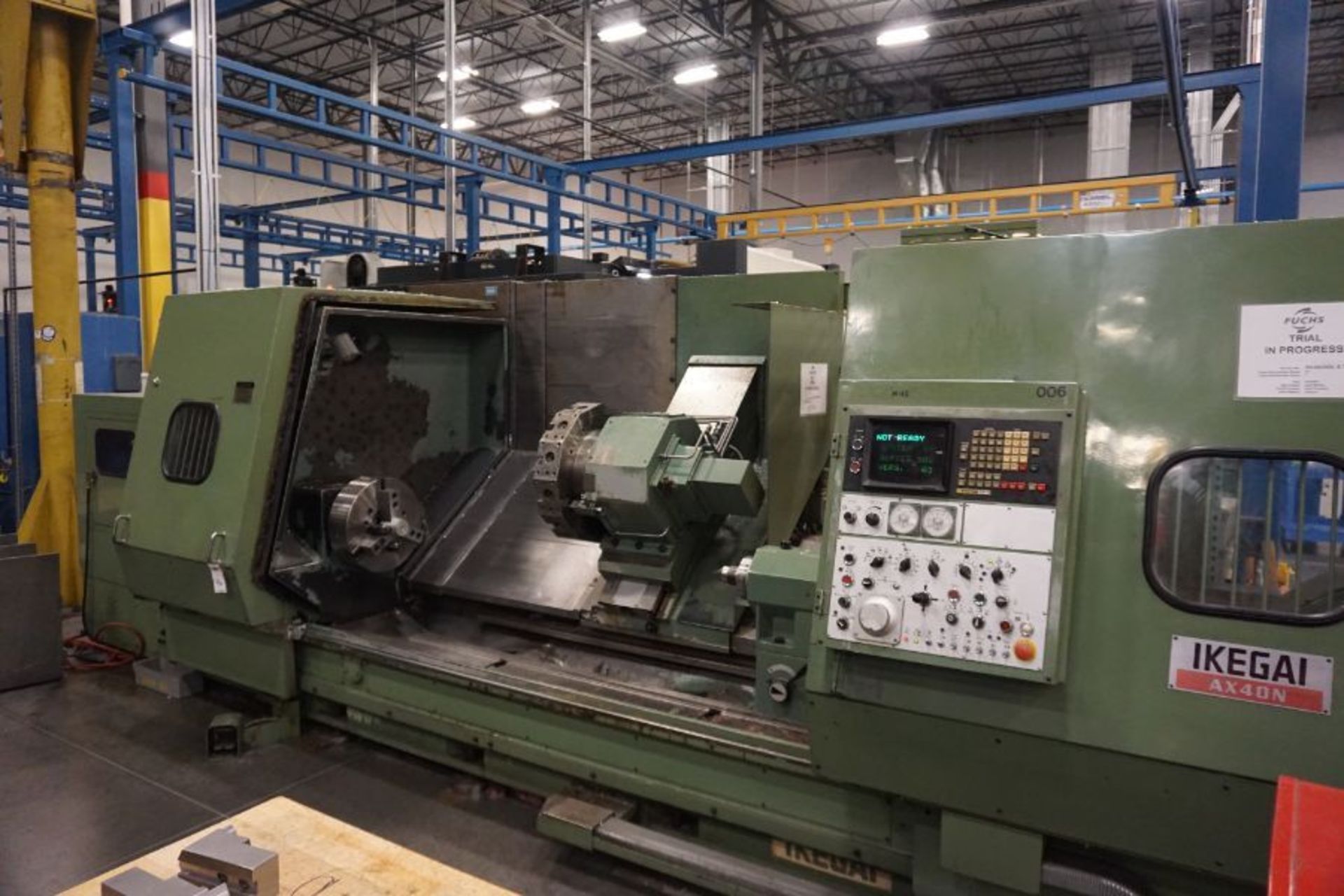 Ikegai AX4ON Numerical Control Lathe, Fanuc 6T Control, 3.94" Spindle Bore, 17" Chuck, 32" Swing, 12 - Image 3 of 8