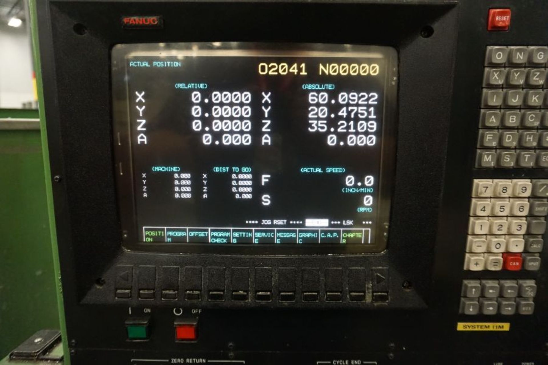 OKK MCV-820 4-Axis VMC, Fanuc Neomatic System 11 Control, 80" x 34", 6000 RPM, CT50, 30 ATC, s/n - Image 10 of 10