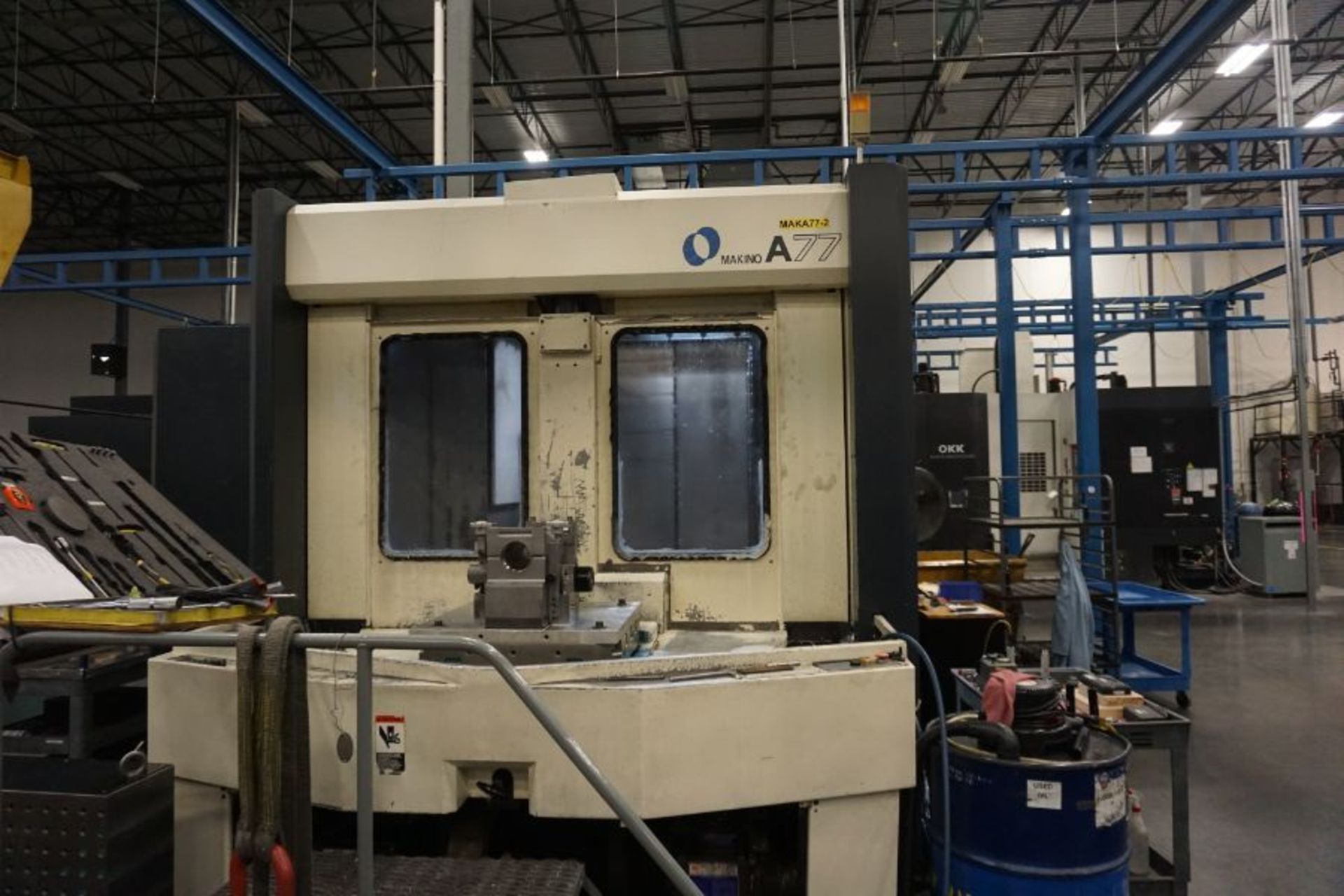 1996, Makino A77 4-Axis HMC, Professional 3 Ctrl, (2) 25" Pallets 12K RPM, CT50, 60 ATC, CTS - Image 2 of 9