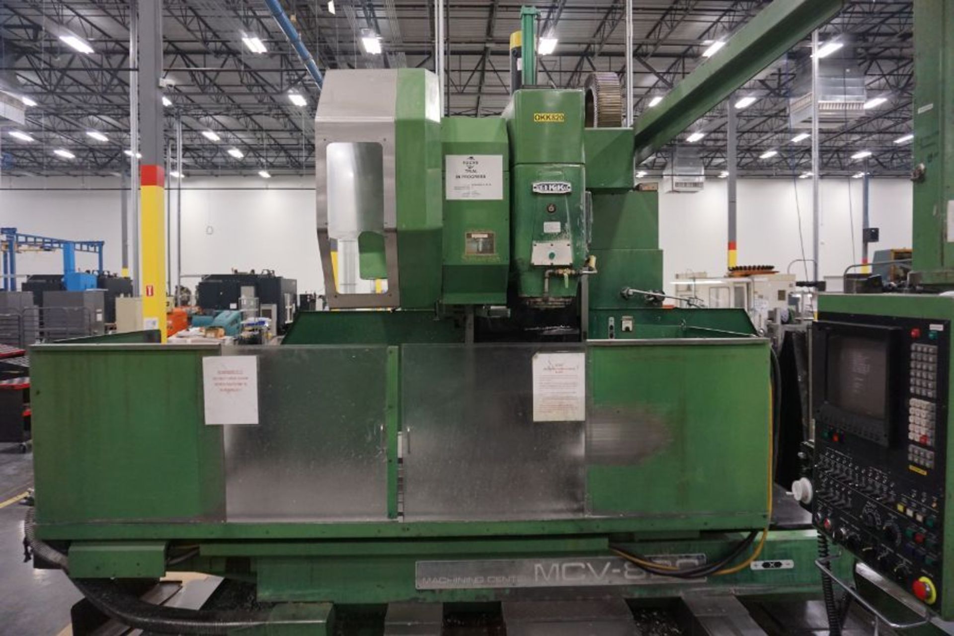 OKK MCV-820 4-Axis VMC, Fanuc Neomatic System 11 Control, 80" x 34", 6000 RPM, CT50, 30 ATC, s/n