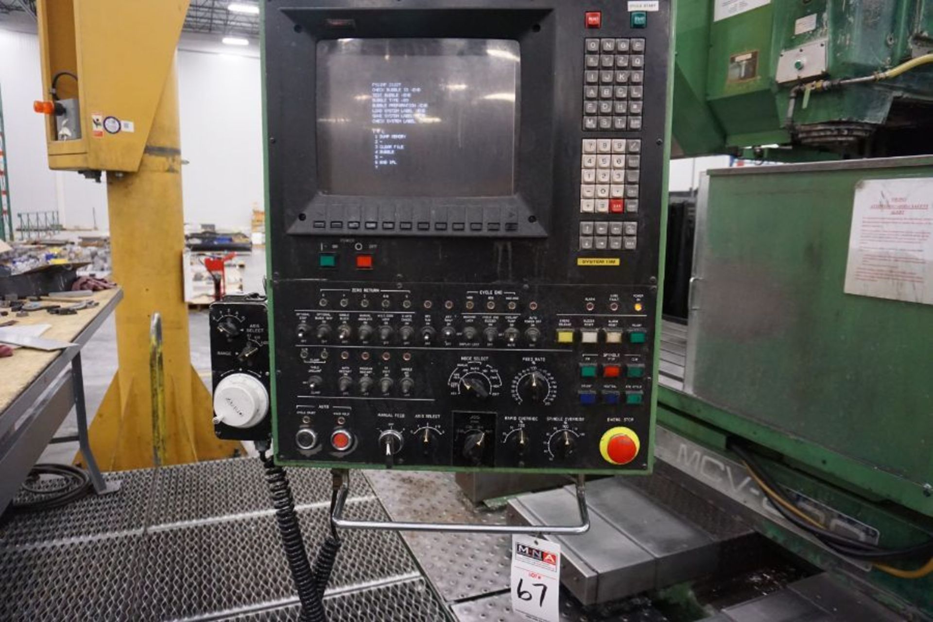 OKK MCV-820 4-Axis VMC, Fanuc Neomatic System 11 Control, 80" x 34", 6000 RPM, CT50, 30 ATC, s/n - Image 8 of 9