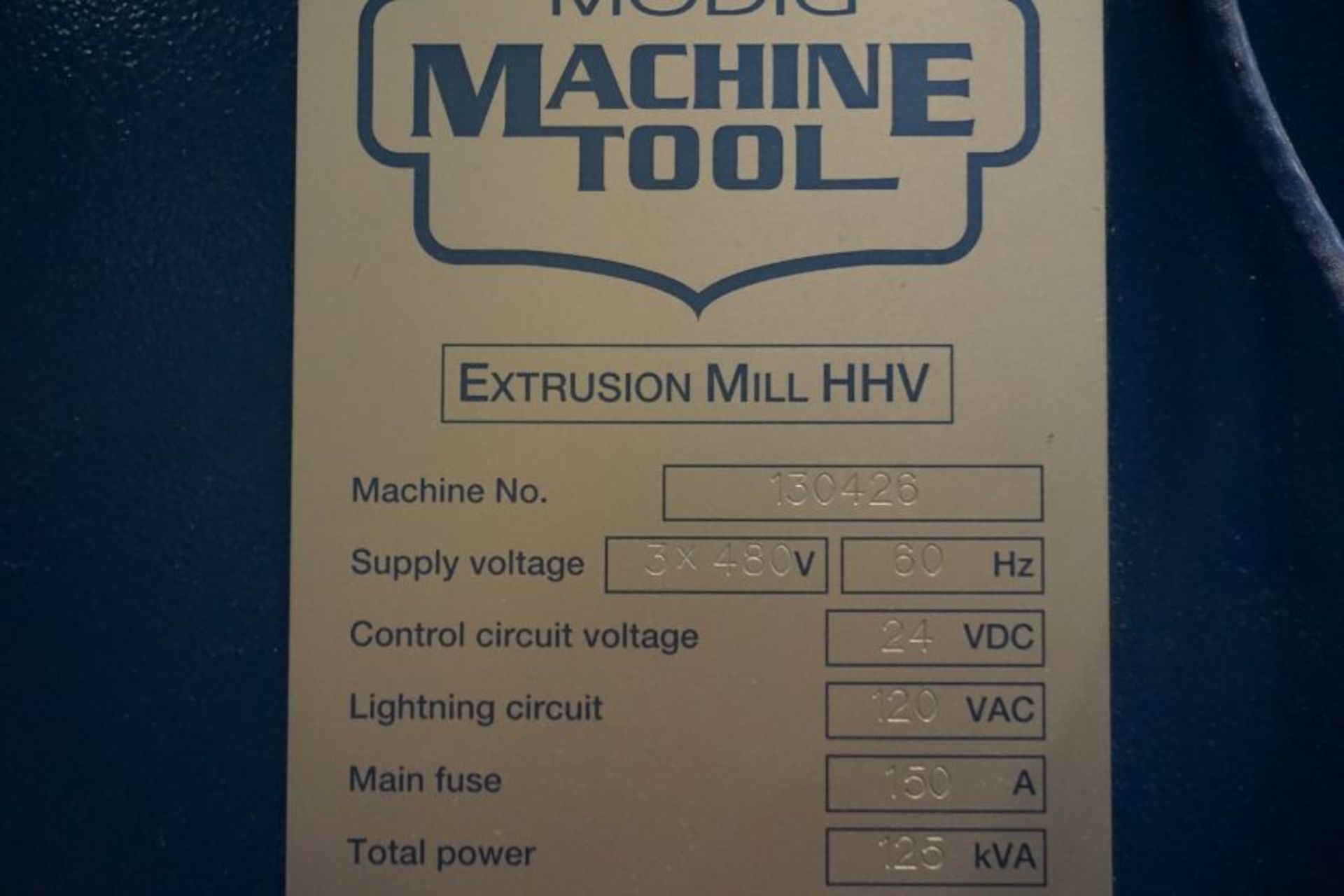 2014, Modig HHV 4-Axis High Speed Extrusion Mill, Fanuc 30i Model B, Fischer 1700 MM 30K Spindle - Image 9 of 9