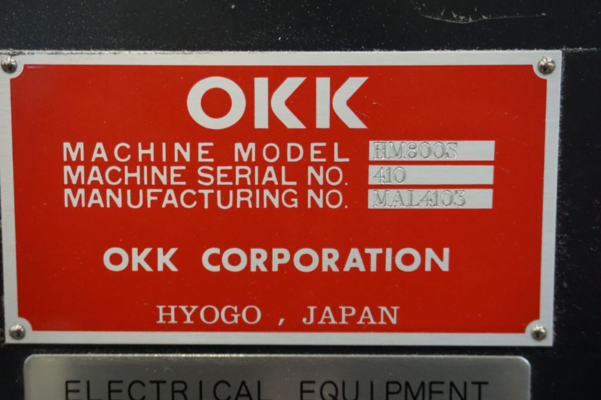 2009, OKK HM800S 4-Axis HMC, Fanuc 310iS Model A Ctrl, (2) 32” Pallet, 12K RPM, CT50, 60 ATC, CTS - Image 13 of 13