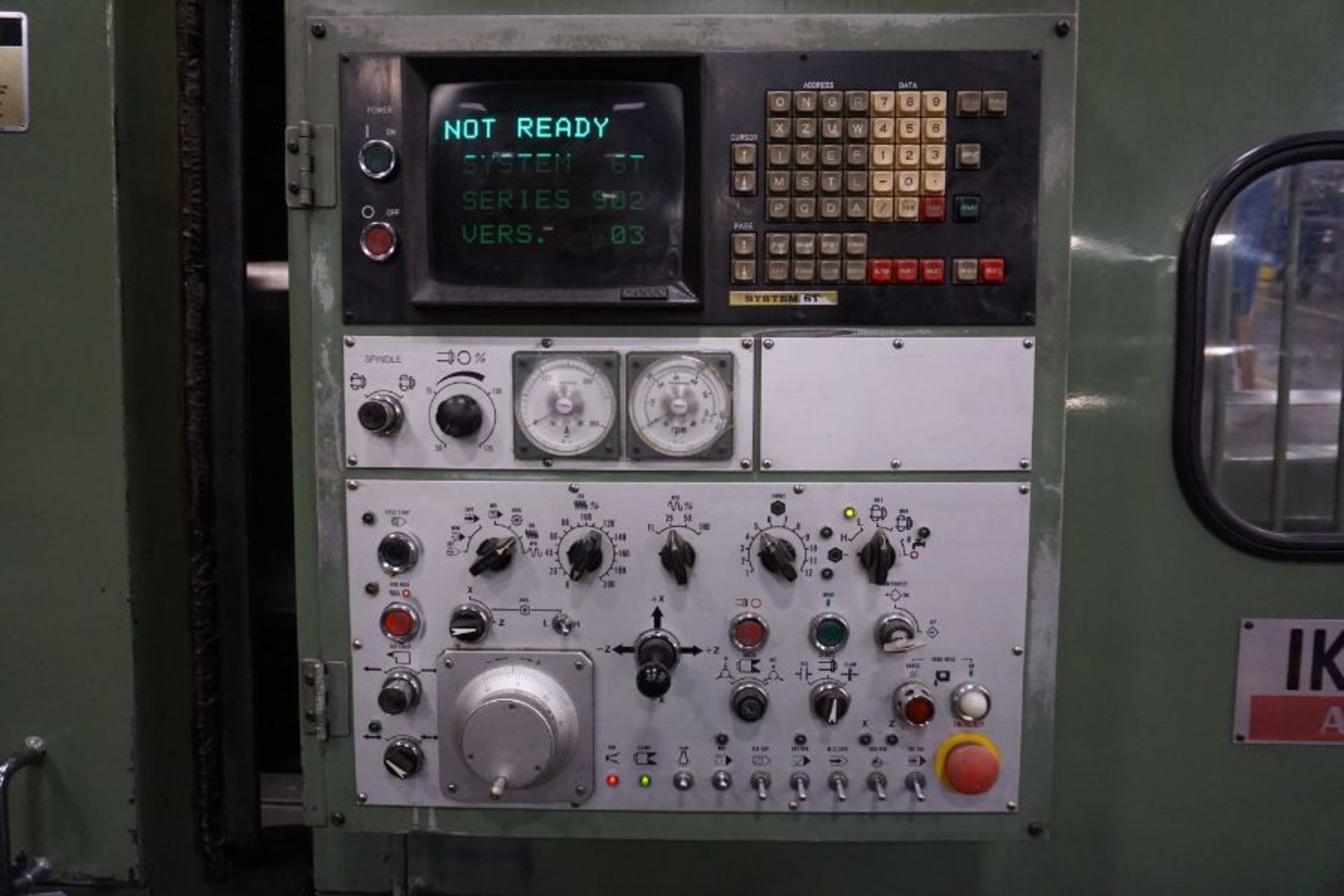 Ikegai AX4ON Numerical Control Lathe, Fanuc 6T Control, 3.94" Spindle Bore, 17" Chuck, 32" Swing, 12 - Image 6 of 8