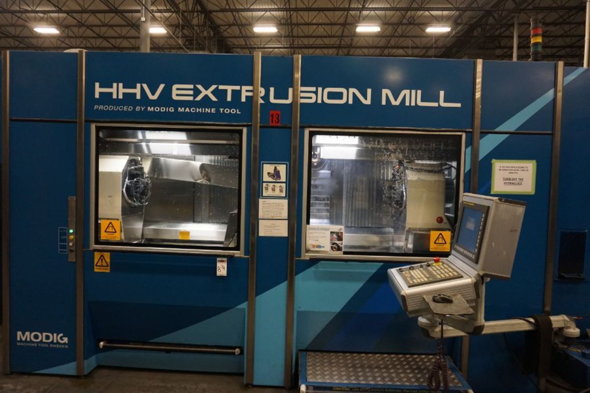 2014, Modig HHV 4-Axis High Speed Extrusion Mill, Fanuc 30i Model B, Fischer 1700 MM 30K Spindle - Image 2 of 9