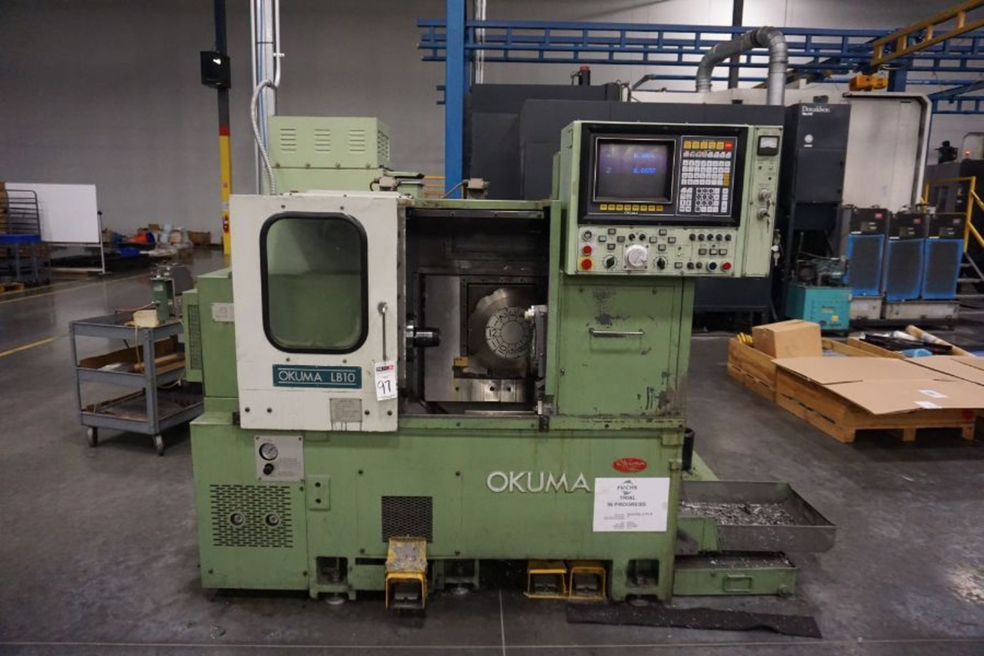 Okuma LB-10 CNC Lathe, OSP5000LG Control, Collet Nose, 12 Position Turret, s/n 1405 - Image 4 of 10