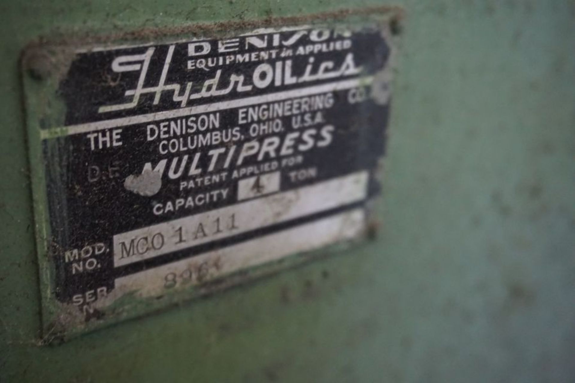 Denison P177 Multipress Hydraulic Press, 14" x 30" Table *Auctioned from Edgerton, KS* - Image 4 of 4