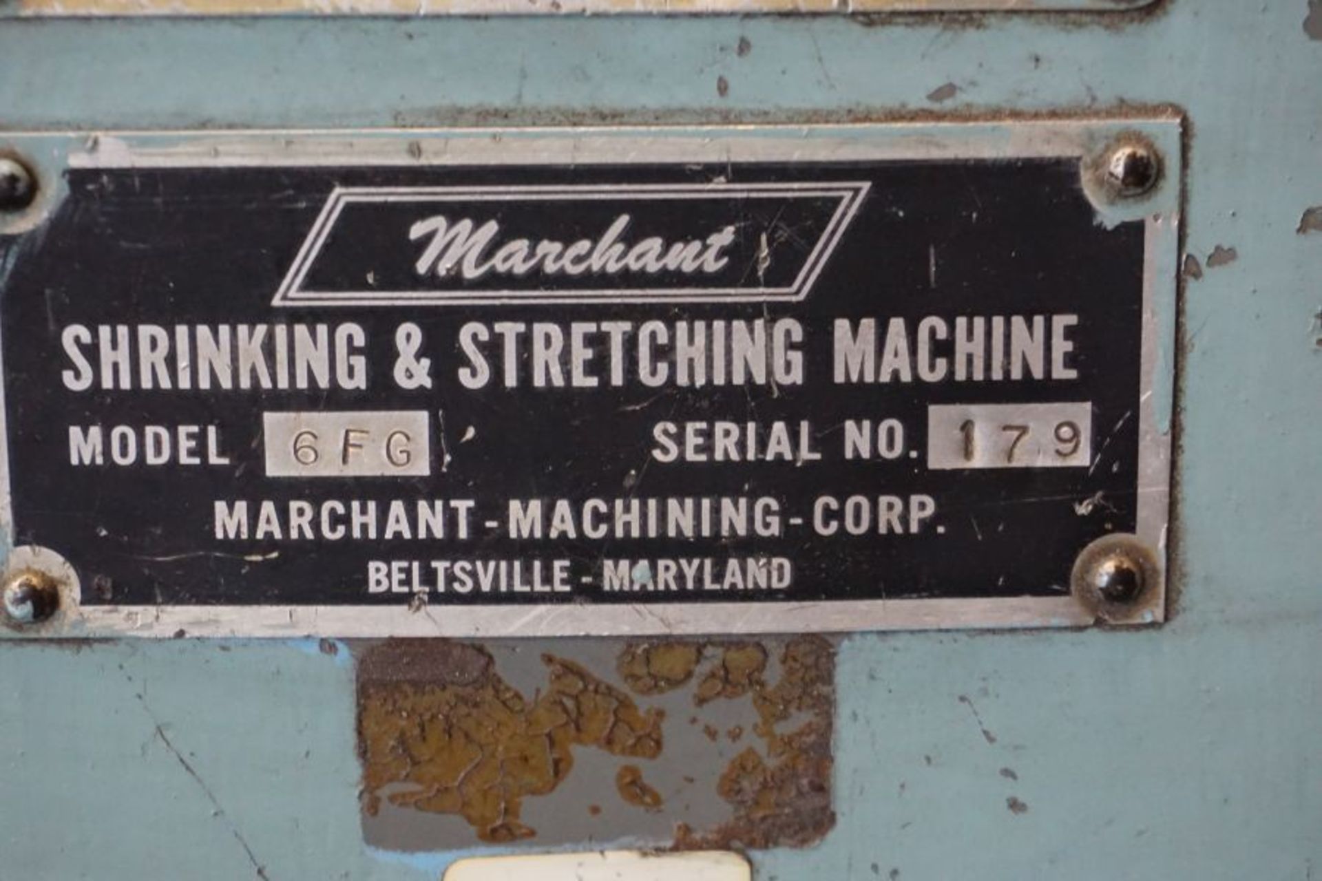 Merchant 6FG 6" Throat, Shrinlker & Stretcher, s/n 179 *Auctioned from Edgerton, KS* - Image 6 of 6