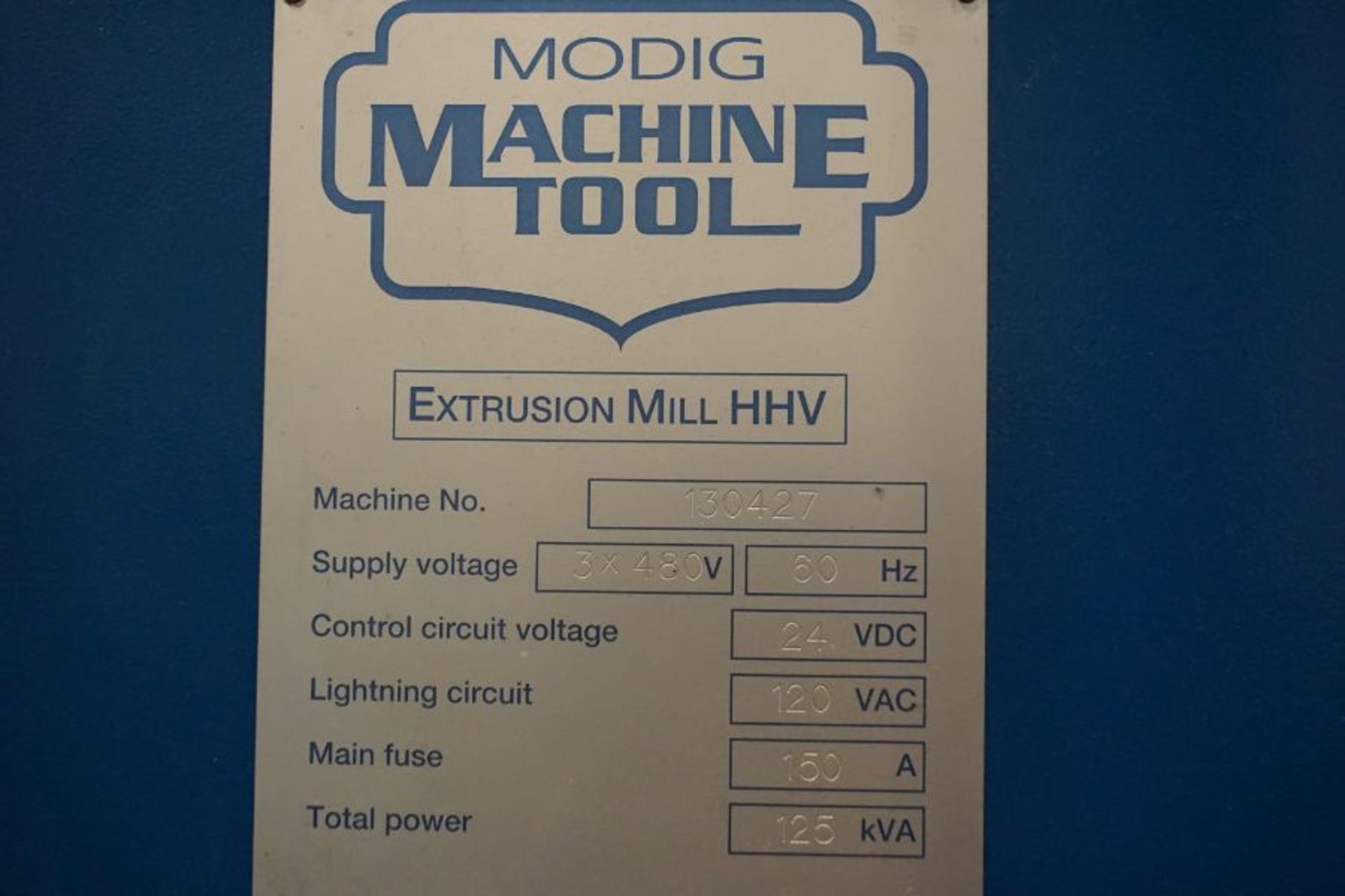 2014, Modig HHV 4-Axis High Speed Extrusion Mill, Fanuc 30i Model B, Fischer 1700 MM 30K Spindle - Image 9 of 9